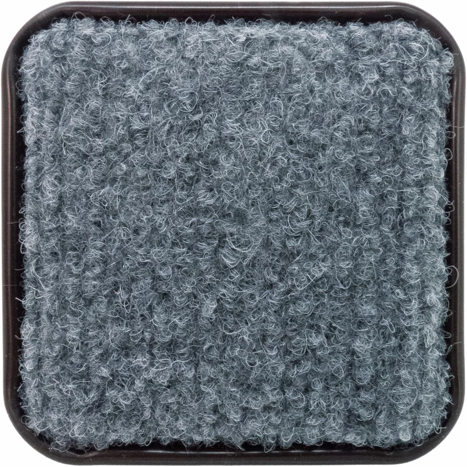 softtouch 1 3/4" Square Carpeted Bottom Furniture Caster Cups, Protect Hardwood Floors, Brown/Grey