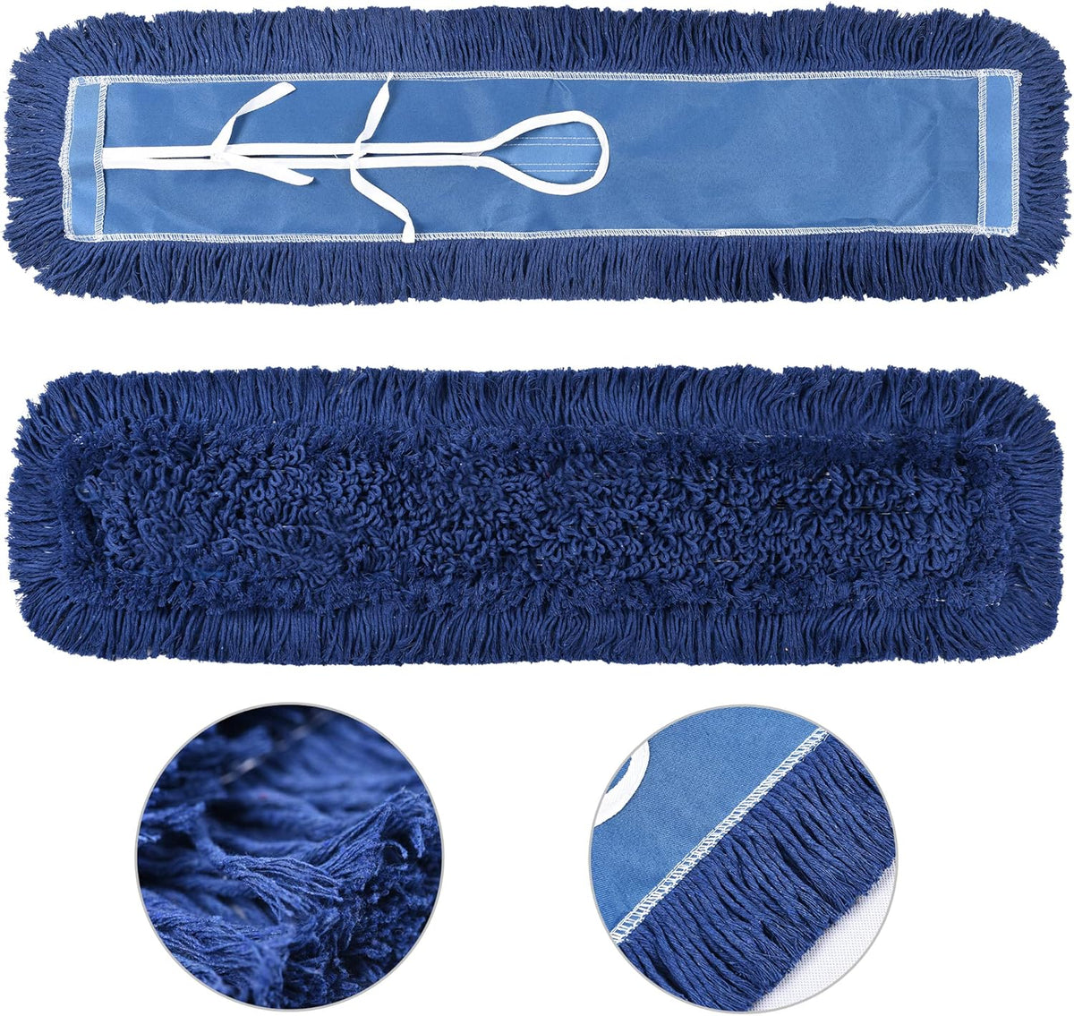 MATTHEW CLEANING 24'' Industrial Strength Cotton Dust Mop Refill Washable Replacement Heads For