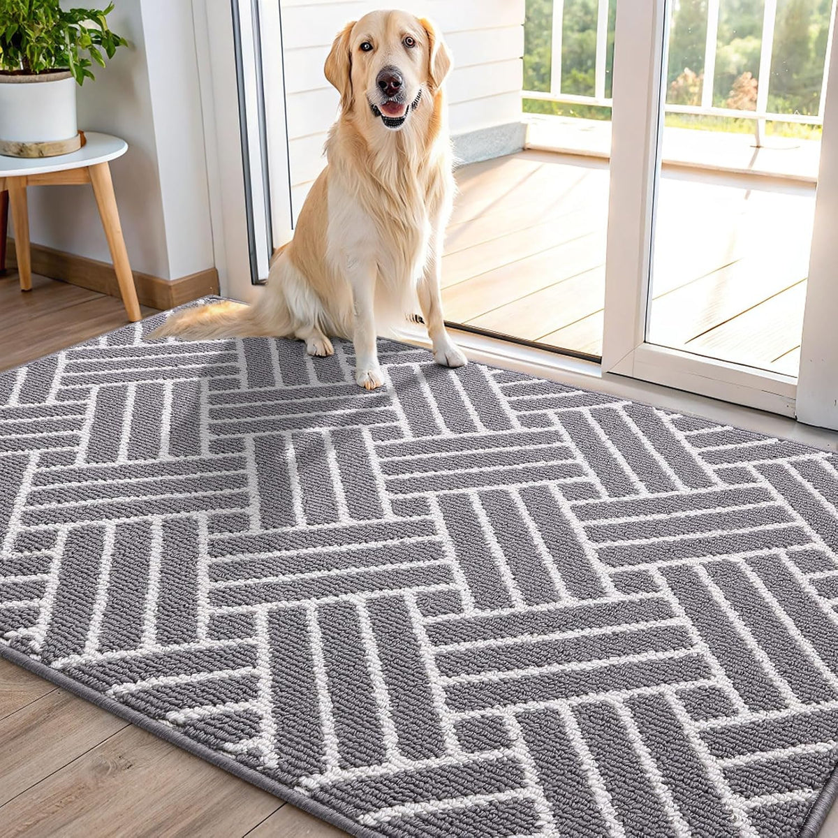 OLANLY Indoor Door Mat, 40x32 Inch, Dirt Resistant and Absorbent, Non-Slip Rubber Backing Floor