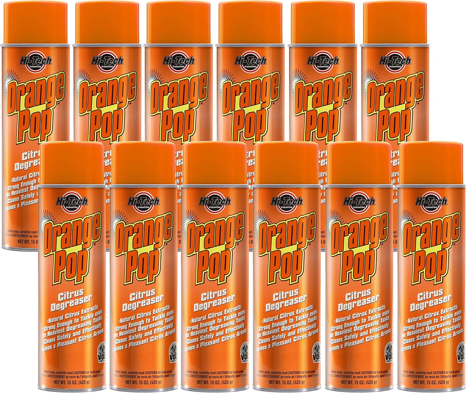 HI-TECH Orange Pop Foaming Citrus Cleaner Degreaser – Heavy Duty Multi-Surface Spray with