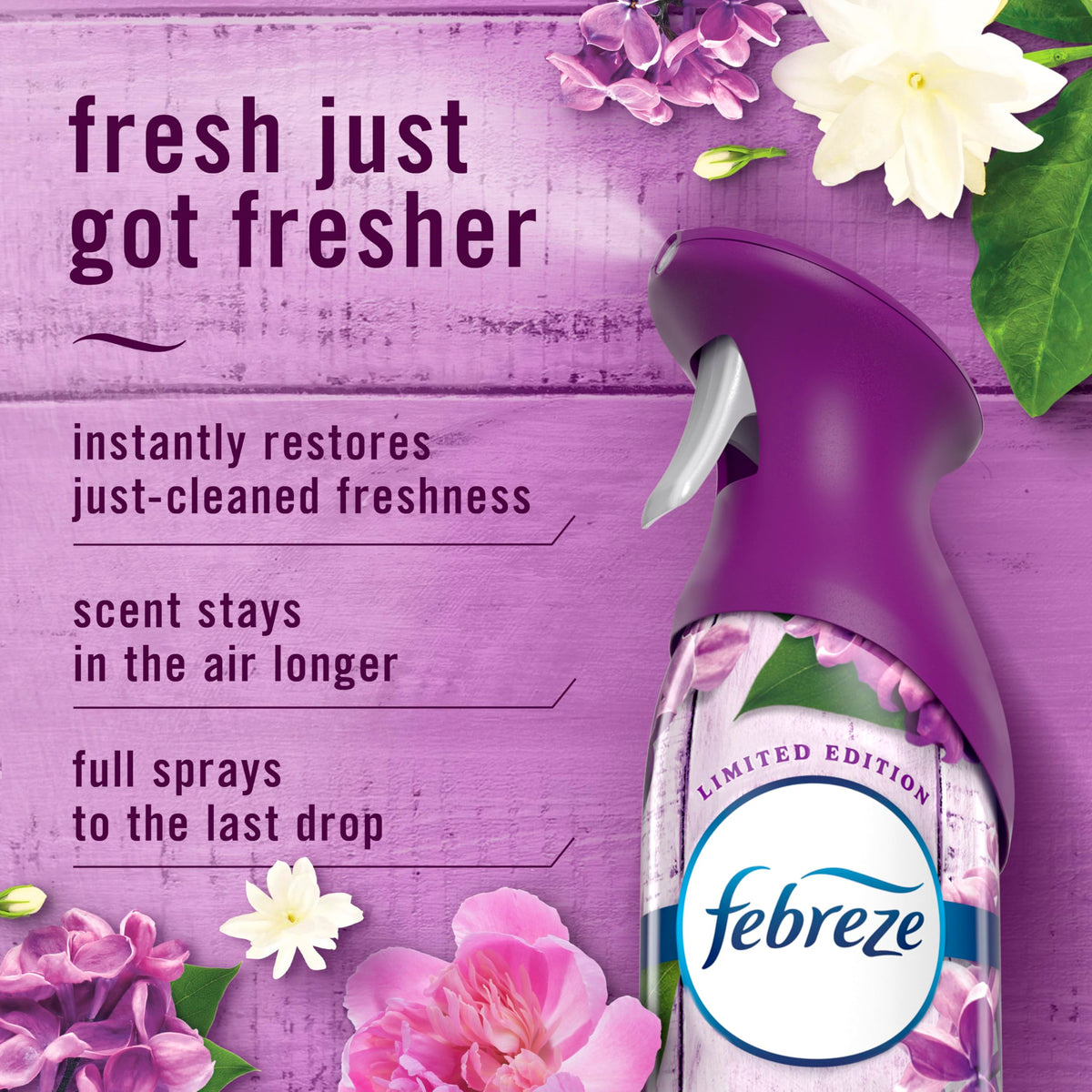 Febreze Air Mist, Air Freshener Spray, Odor Fighting Room Spray, Deodorizer for Home Bathroom