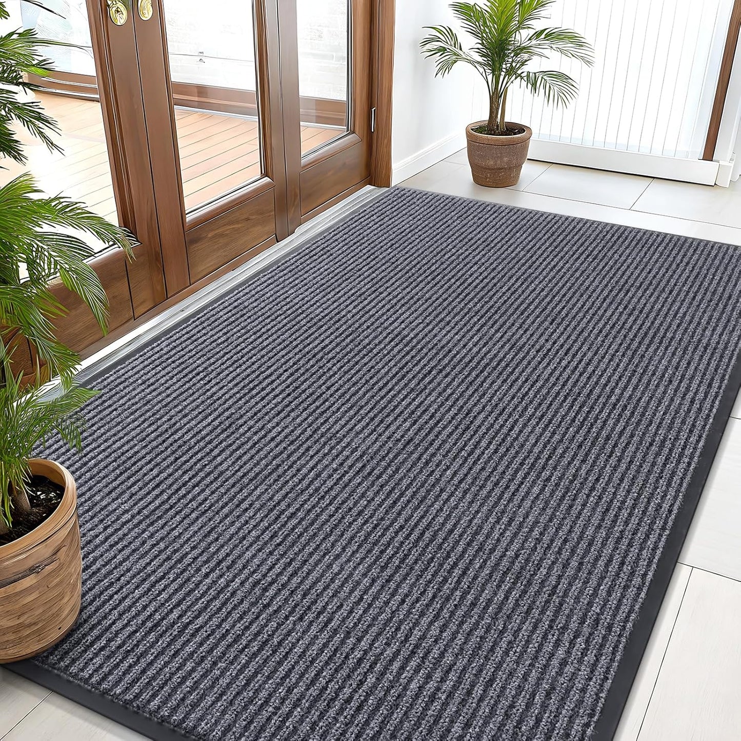 OLANLY Front Door Mat Indoor Outdoor Entrance, Waterproof Heavy Duty Doormat, Fade Resistant, Low