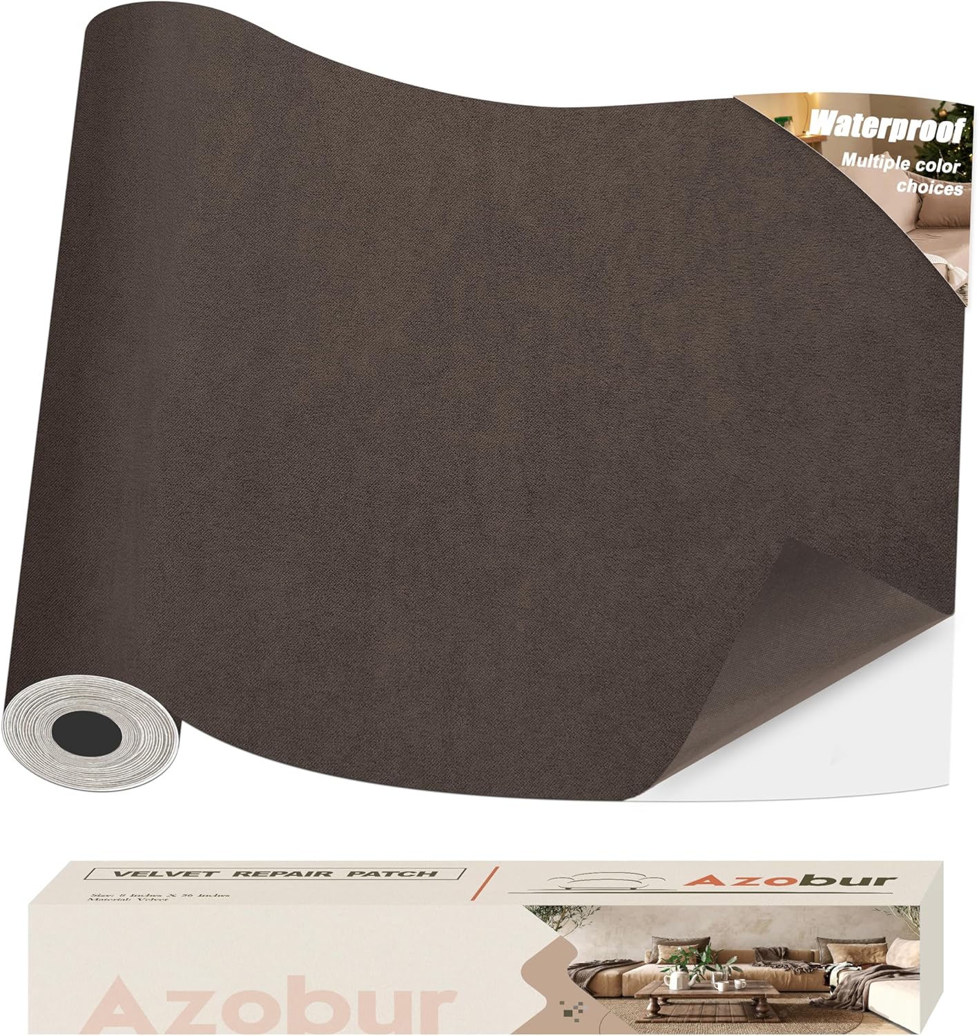 Azobur Couch Patches, Extra-Large Durable Fabric Tape, Ideal for Automotive Upholstery Repair