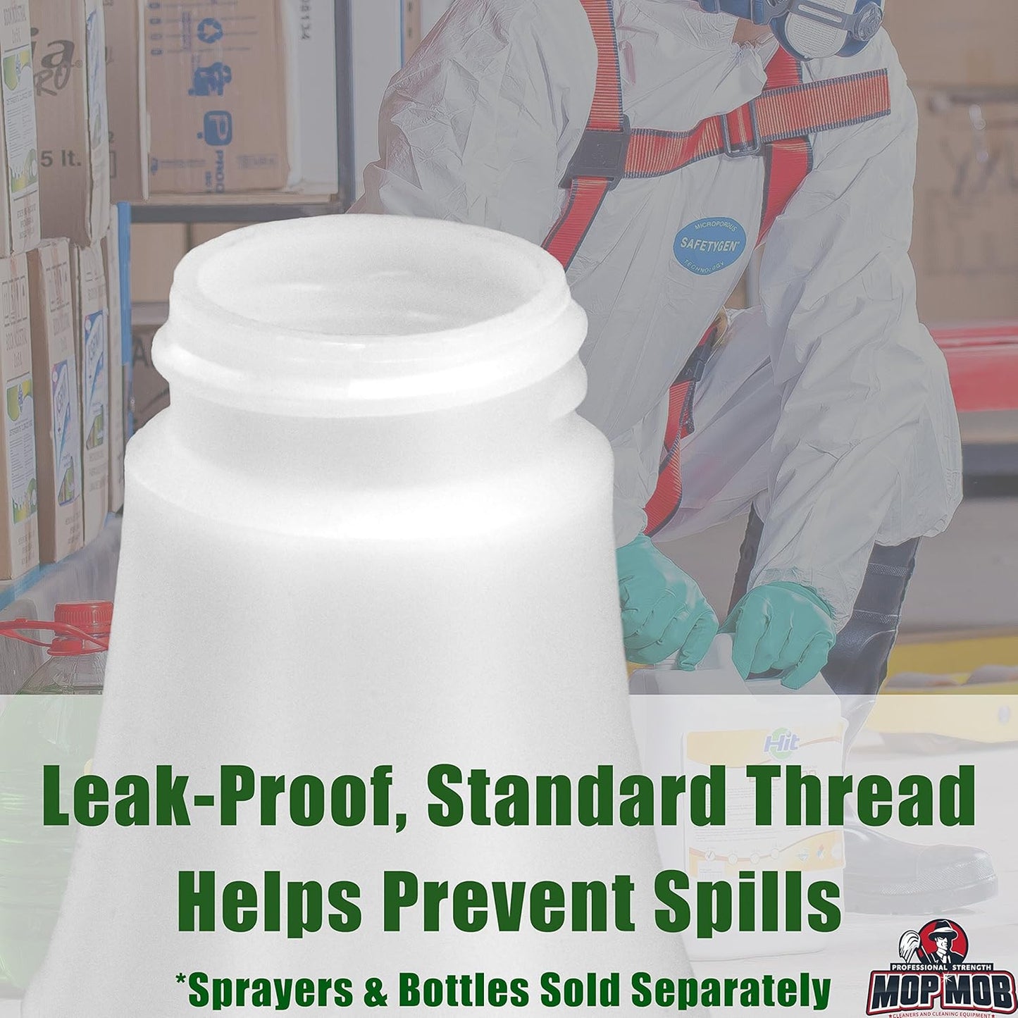 Commercial-Grade Chemical Resistant 32 oz Bottles ONLY 4 Pack Embossed Scale For – view 6