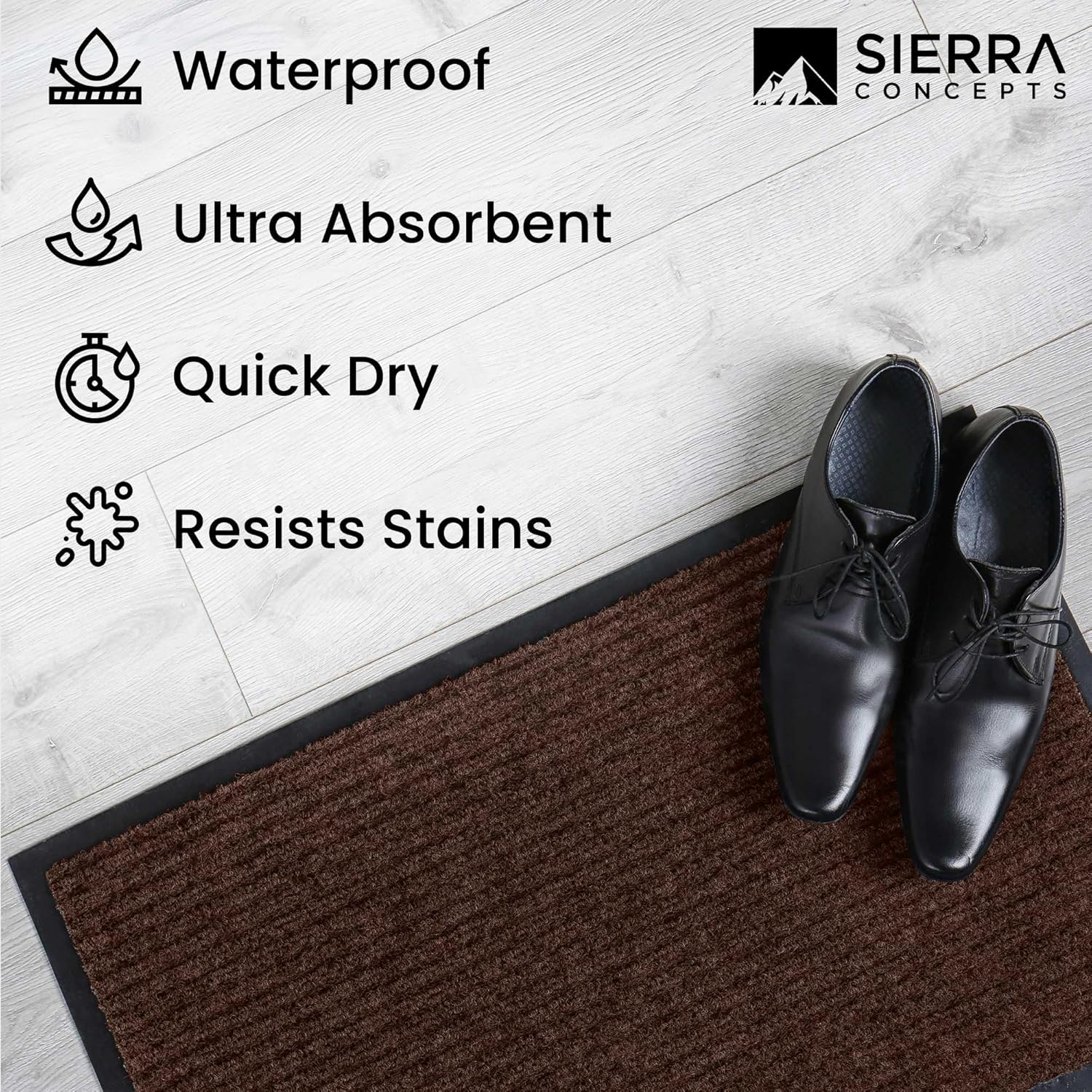 Sierra Concepts Front Door Mat X-Large Welcome Floor Mats - Entryway Indoor Outdoor Entrance