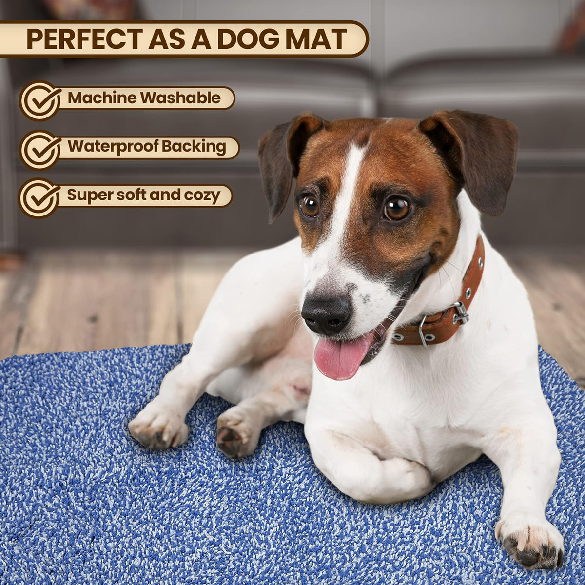 Premium Microfiber Indoor Door Mat – 36"x72" Washable Entry Mat, Non-Slip, Waterproof Backing
