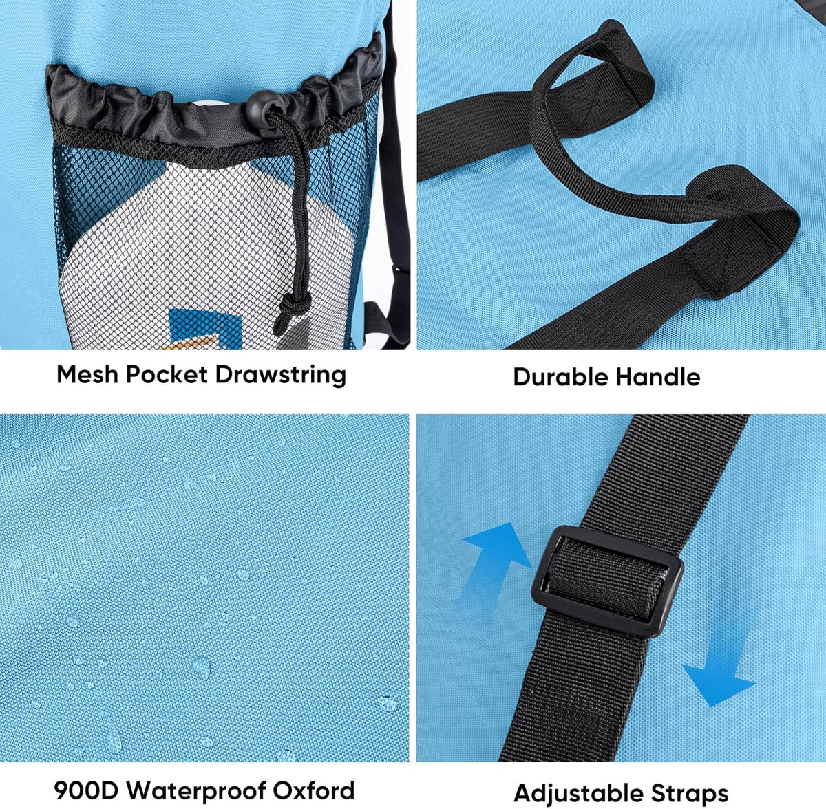 BALEINE 150L Laundry Bag Backpack, 900D Oxford Fabric Large Travel Laundry Bags with Shoulder