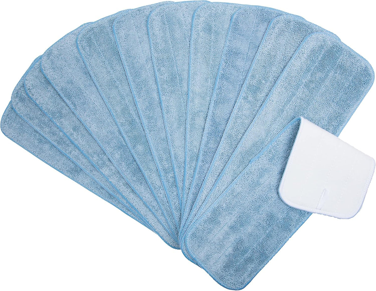 Arkwright Spray Mop Replacement Pads - (Pack of 12) Bulk Microfiber Flat Dry and Wet Refill Mop