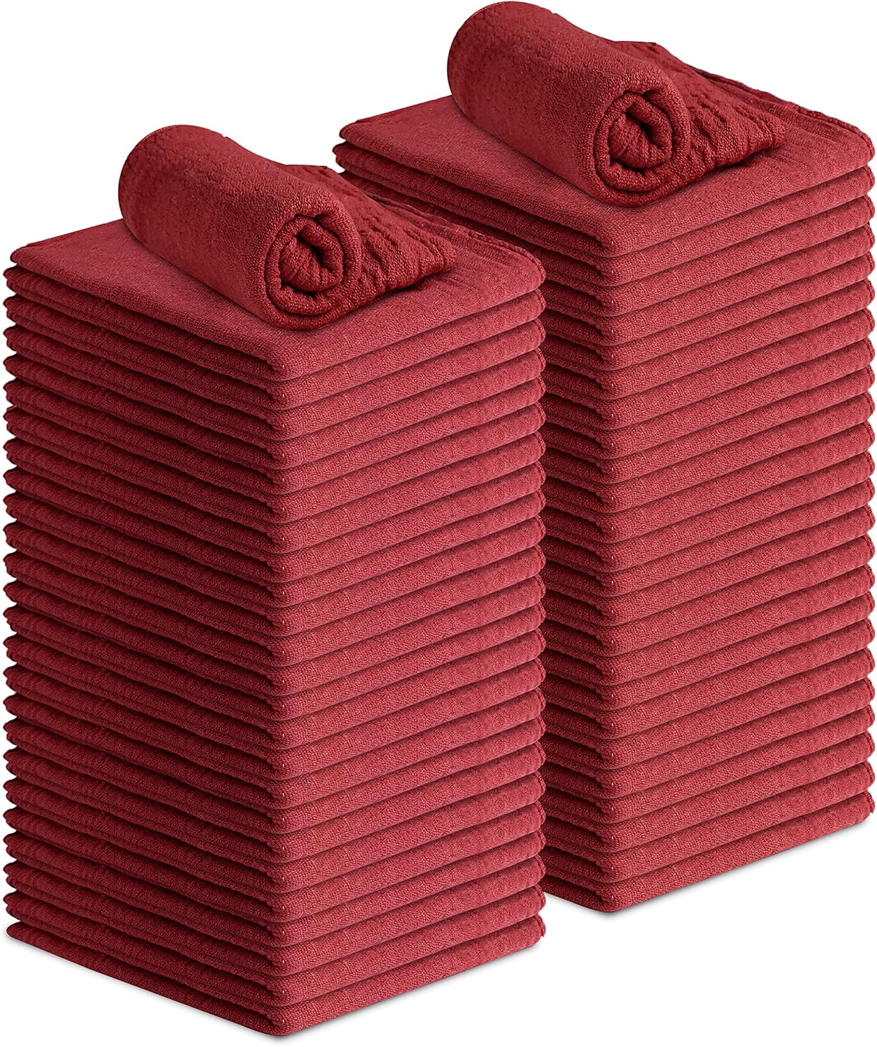 Avalon Towels Cotton Shop Rags – (Pack of 50) Size 12x14 Inches Cleaning Rags – Absorbent Shop