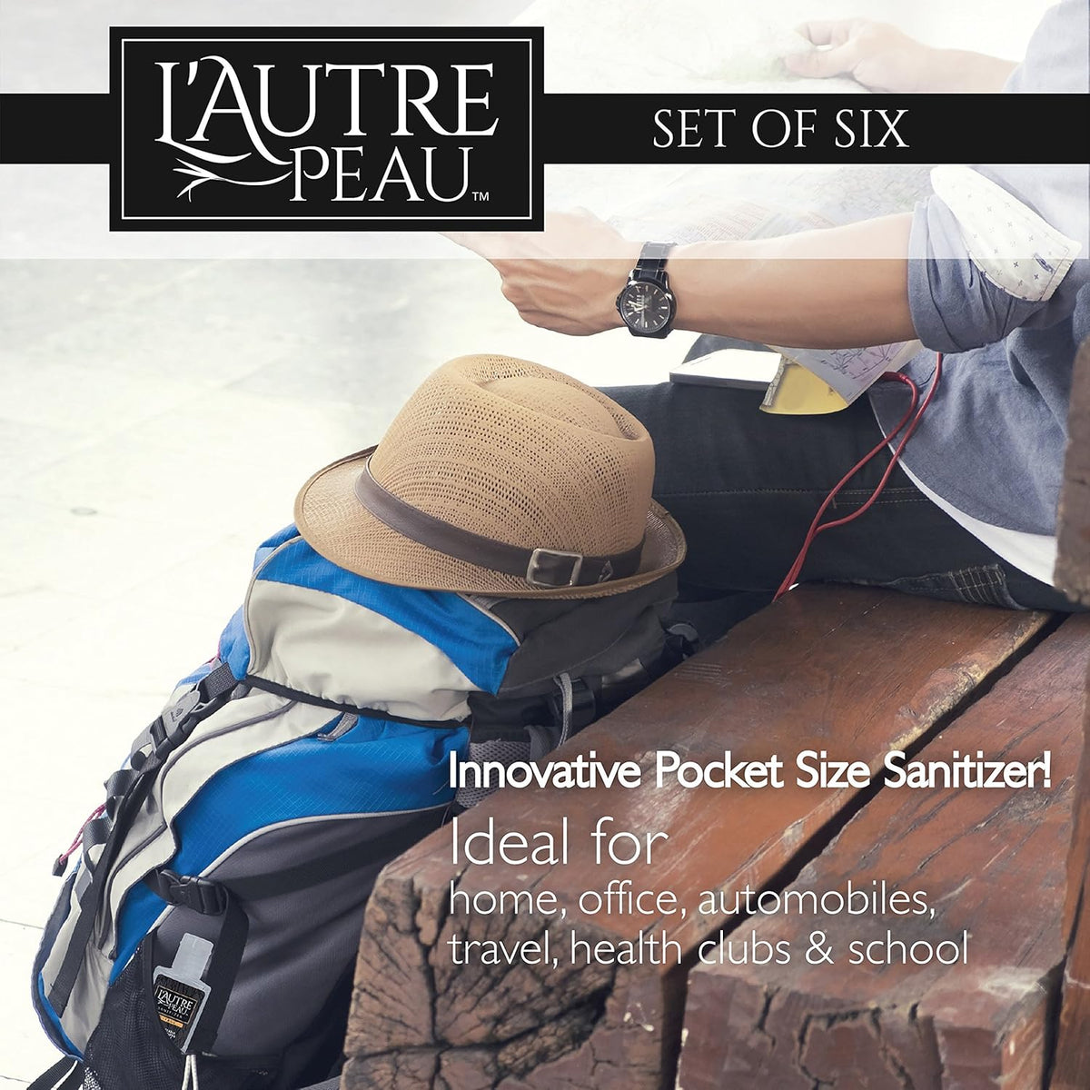 L'AUTRE PEAU Advanced Hand Sanitizer Gel with Aloe Vera, Citrus Scented 0.5 Fl Oz Travel Size Multi