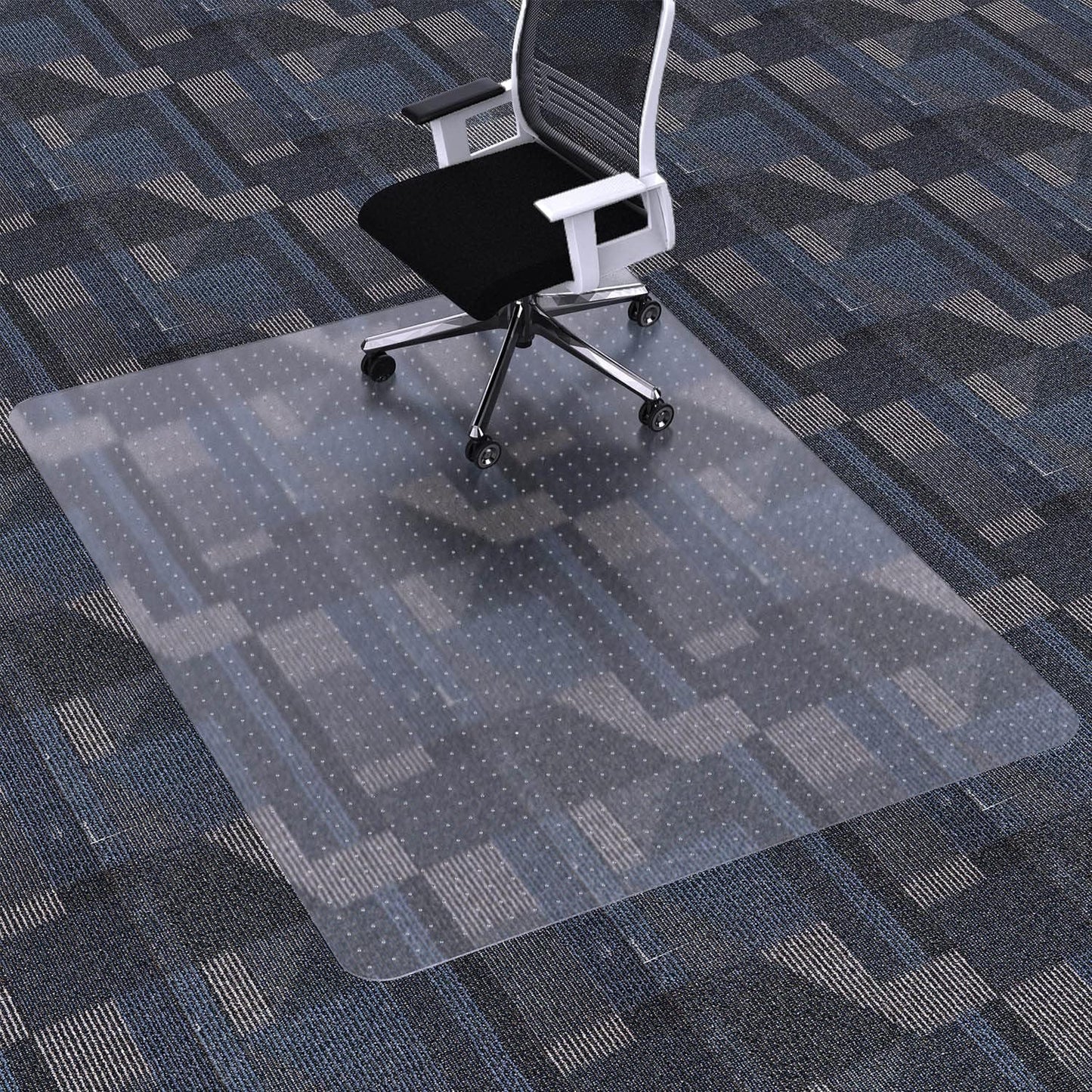 FuturHydro Desk Chair Mat for Flat to Low Pile Carpets, 45" x 53" Clear Office Home Floor Protector