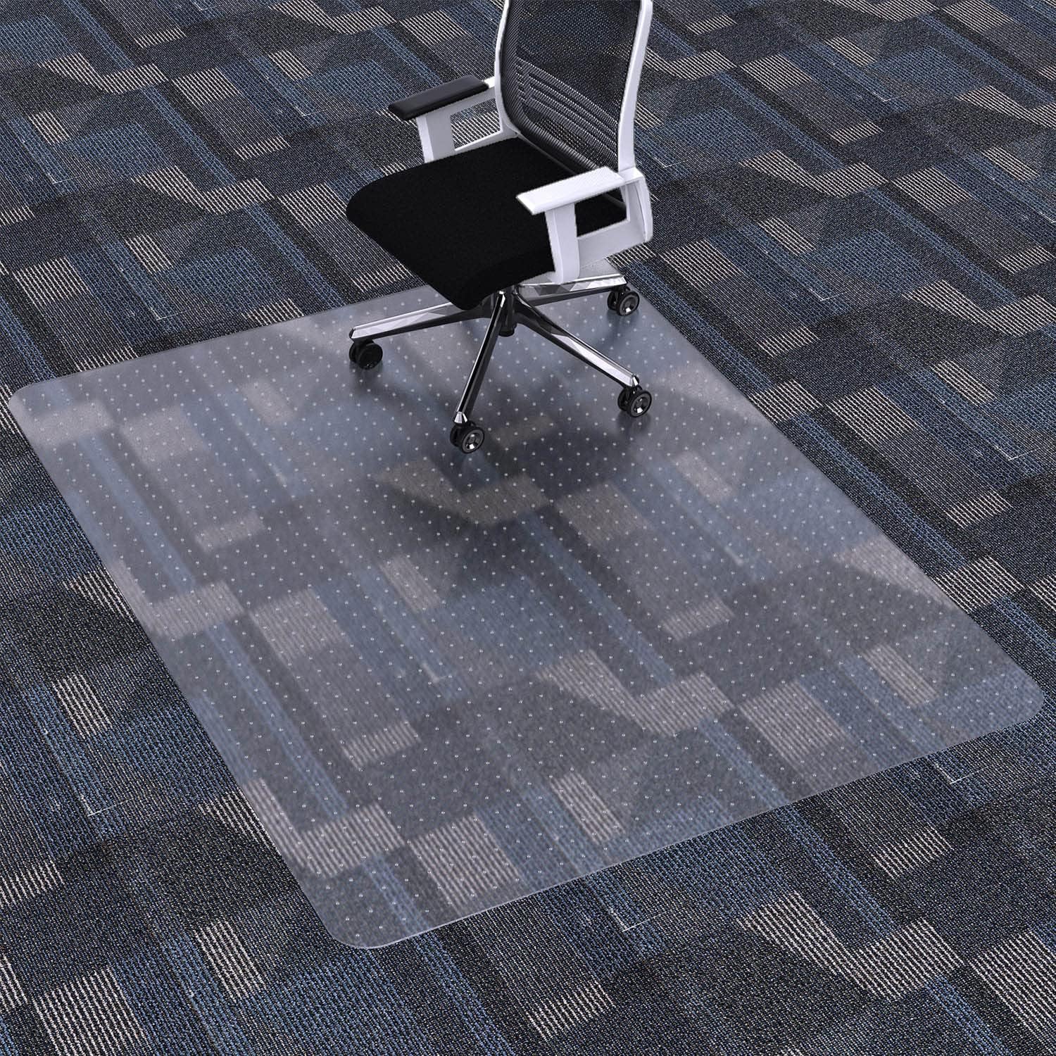 FuturHydro Desk Chair Mat for Flat to Low Pile Carpets, 45" x 53" Clear Office Home Floor Protector