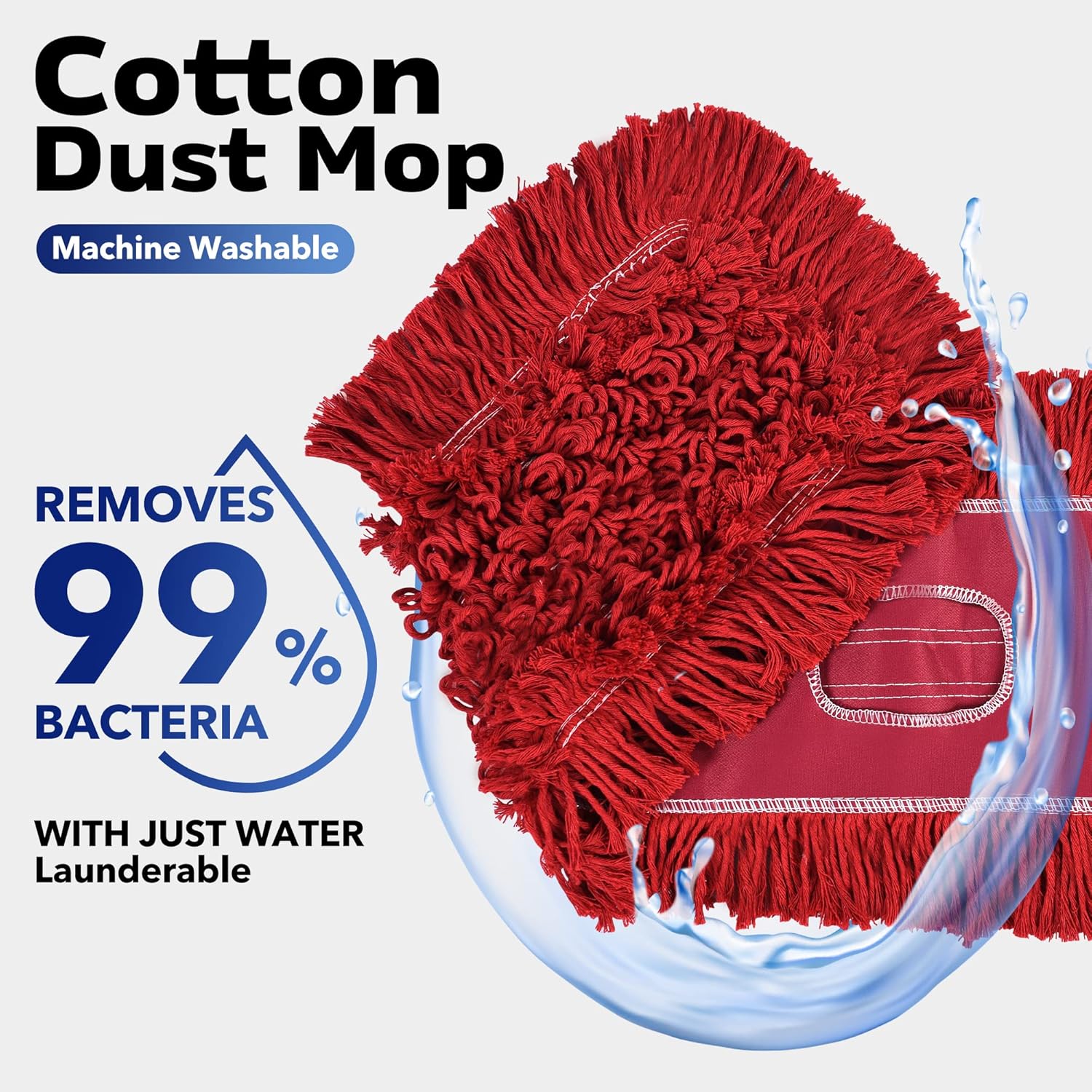 Matthew Cleaning 36'' Industrial Strength Cotton Dust Mop Refill Washable Replacement Heads for