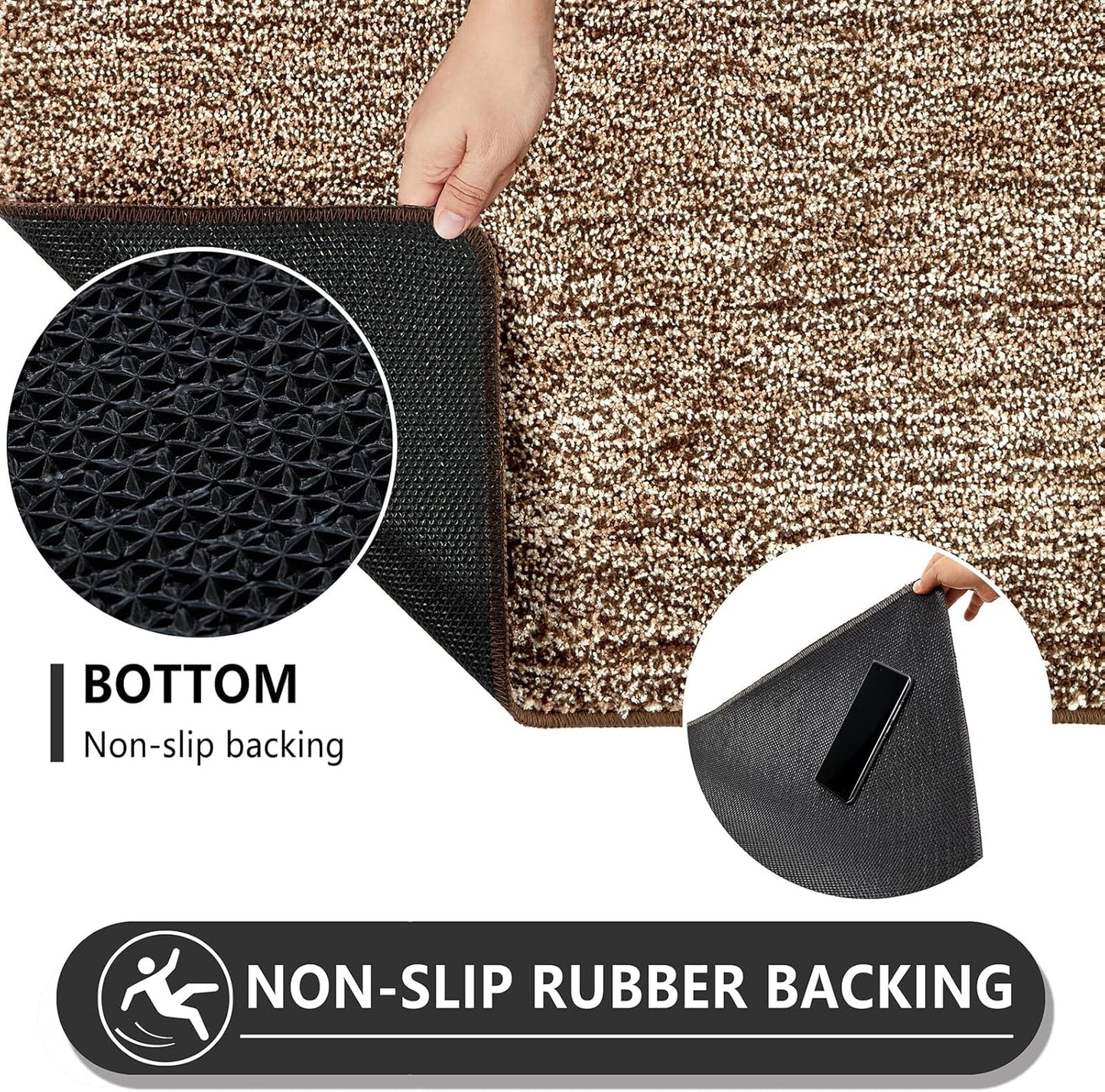 REFETONE Indoor Doormat, Front Door Mat 32"x40" Absorbent Rubber Backing Non Slip Door Mats