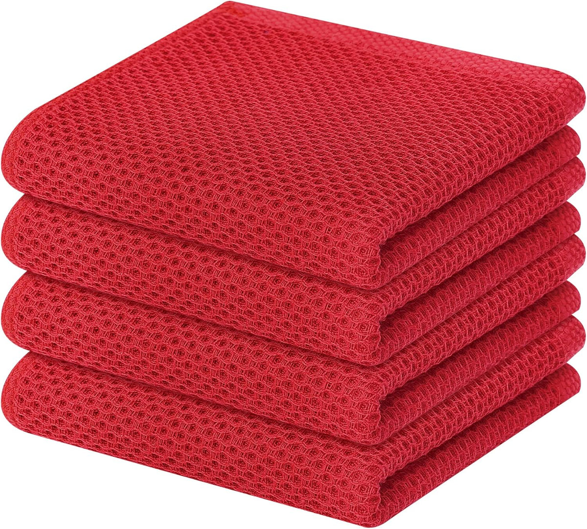 Homaxy 100% Cotton Waffle Weave Kitchen Dish Towels, Ultra Soft Absorbent Quick Drying Cleaning