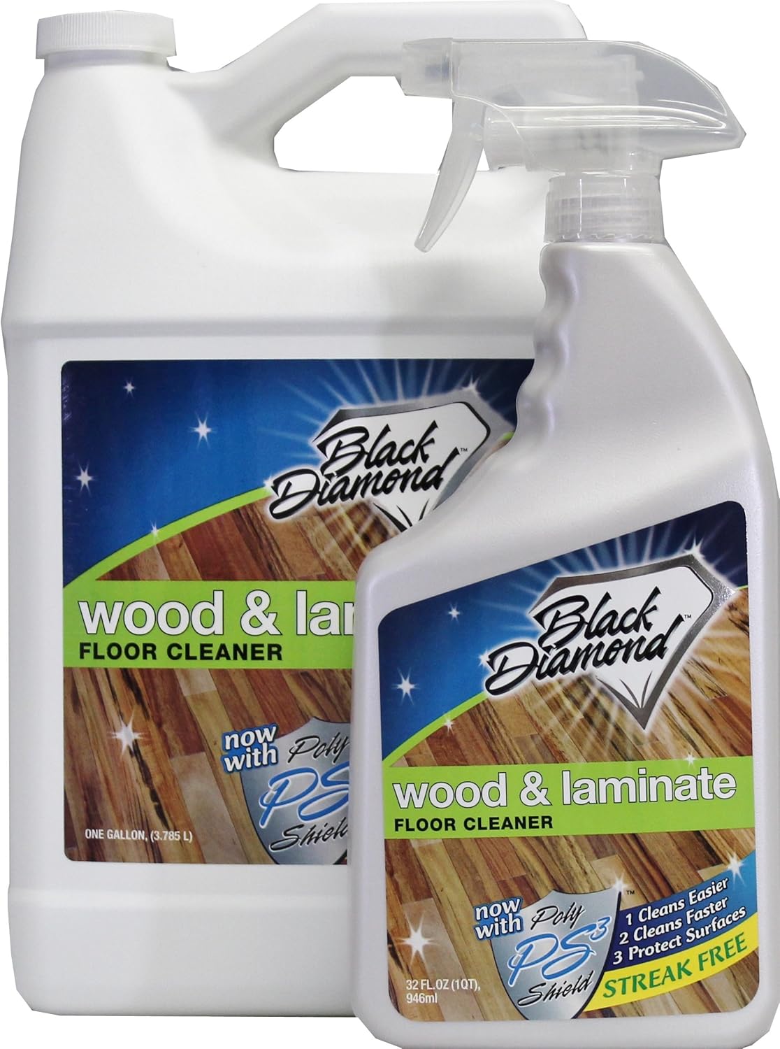 Black Diamond Stoneworks Wood & Laminate Floor Cleaner- Ready to Use Non-Toxic No-Rinse Formula