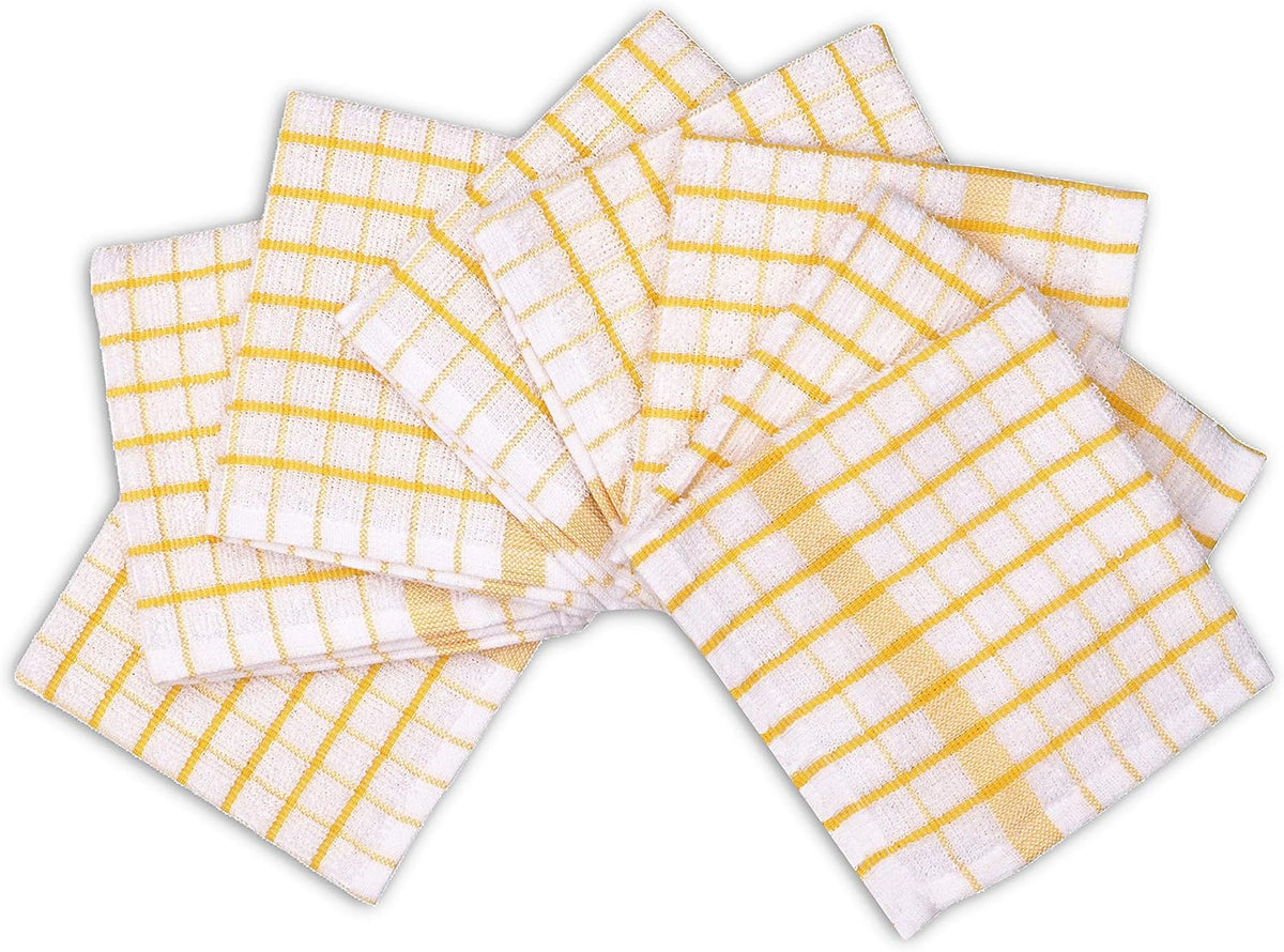 AMOUR INFINI Kitchen Dish Cloths Set of 8 - Ultra Soft, Highly Absorbent, Quick-Drying Terry Cotton