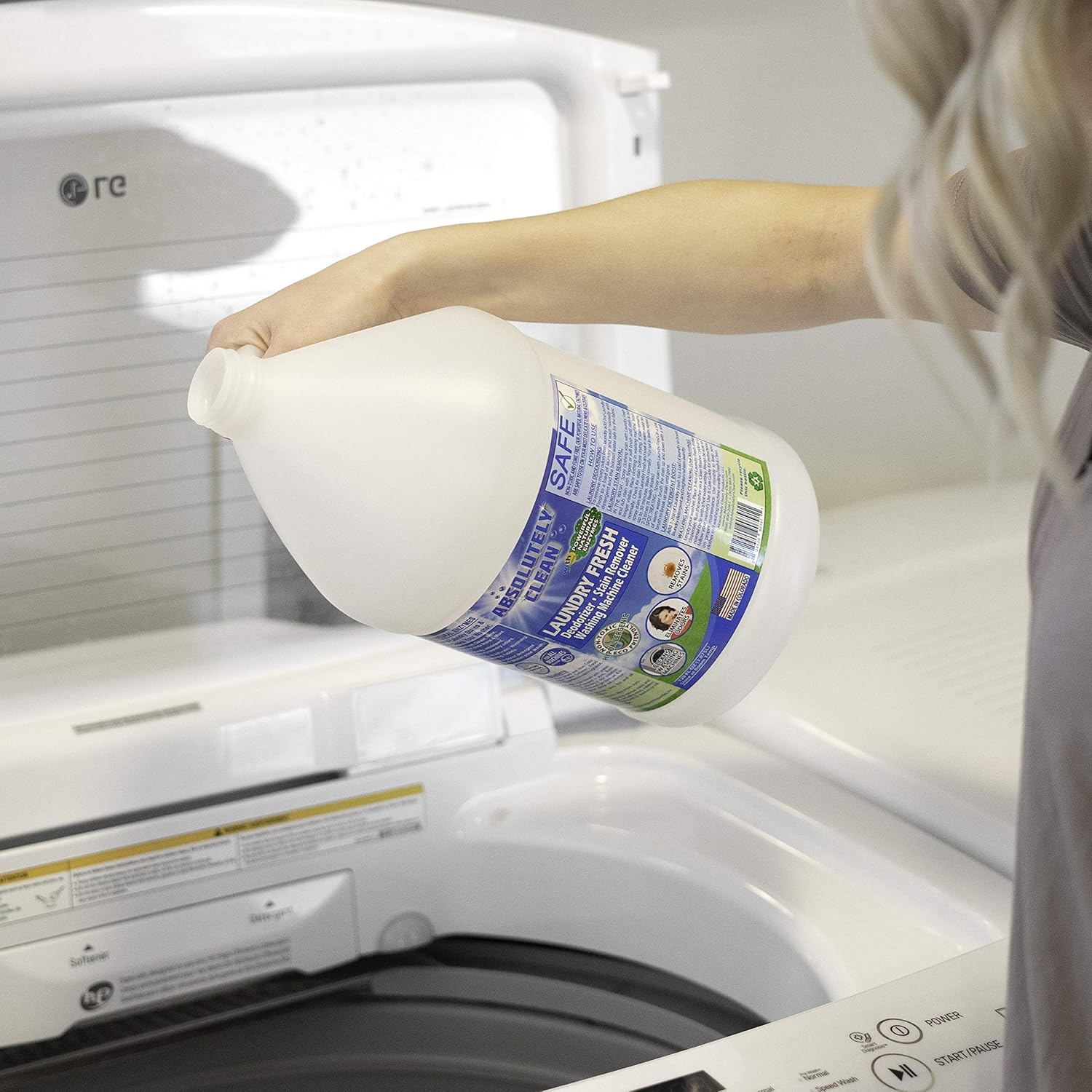 Absolutely Clean Amazing Laundry detergent liquid Stain and Odor Remover, Naturally Based Formula