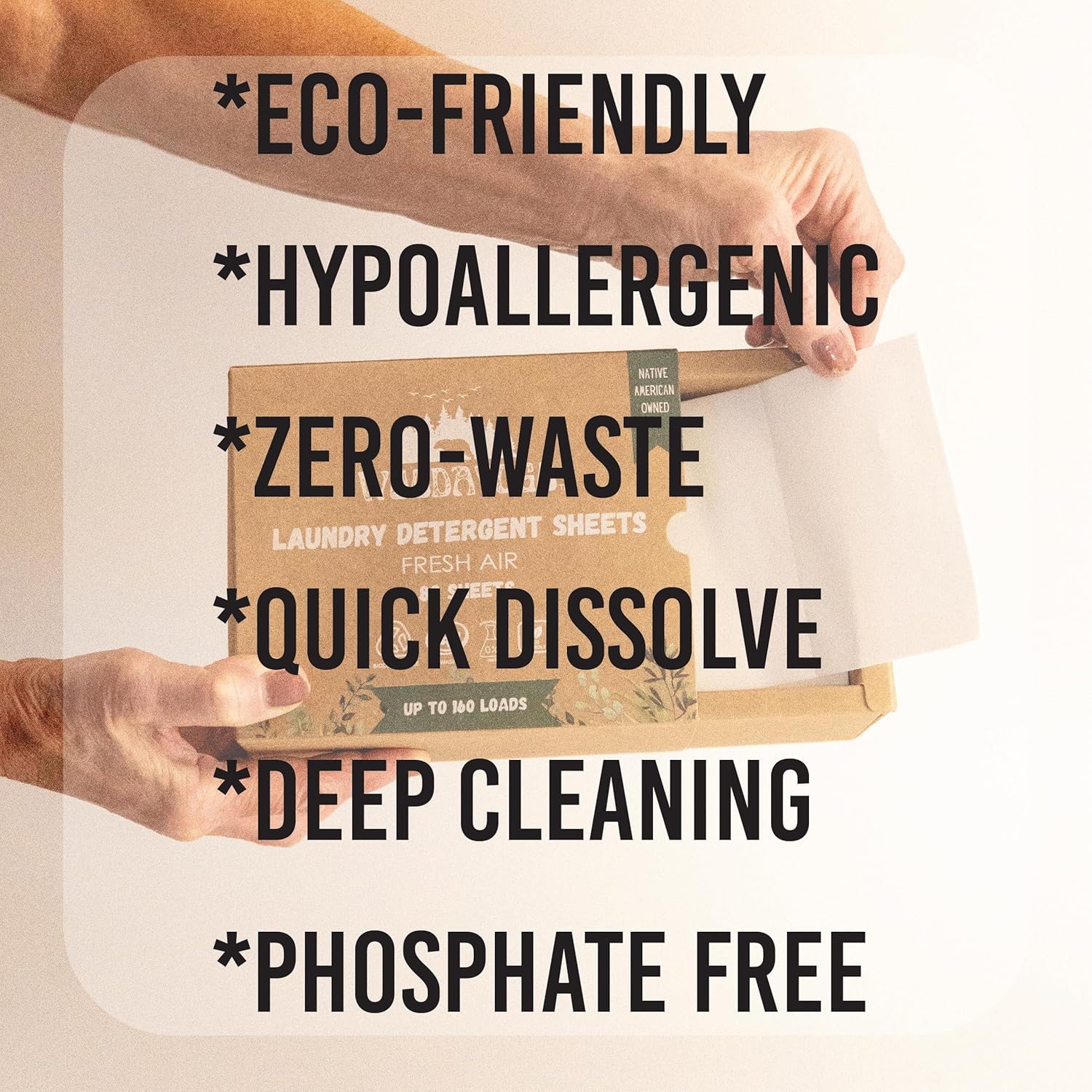 Laundry Detergent Sheets – Eco-Friendly, Hypoallergenic, Plant-Based Detergent for Sensitive Skin