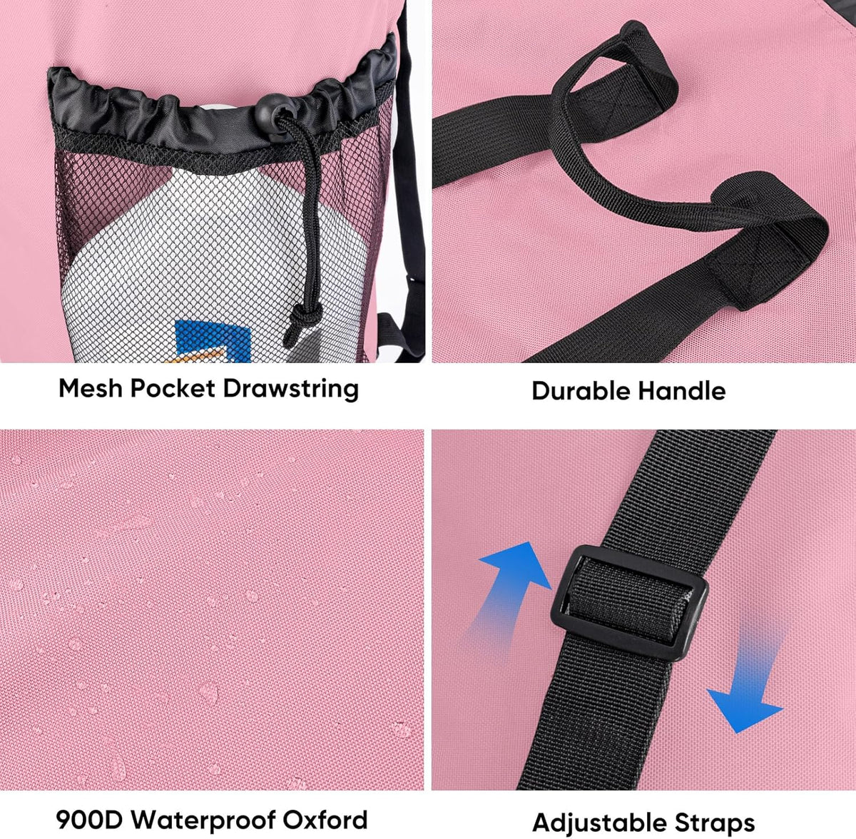 BALEINE 120L Laundry Bag Backpack, 900D Oxford Fabric Large Travel Laundry Bags with Shoulder