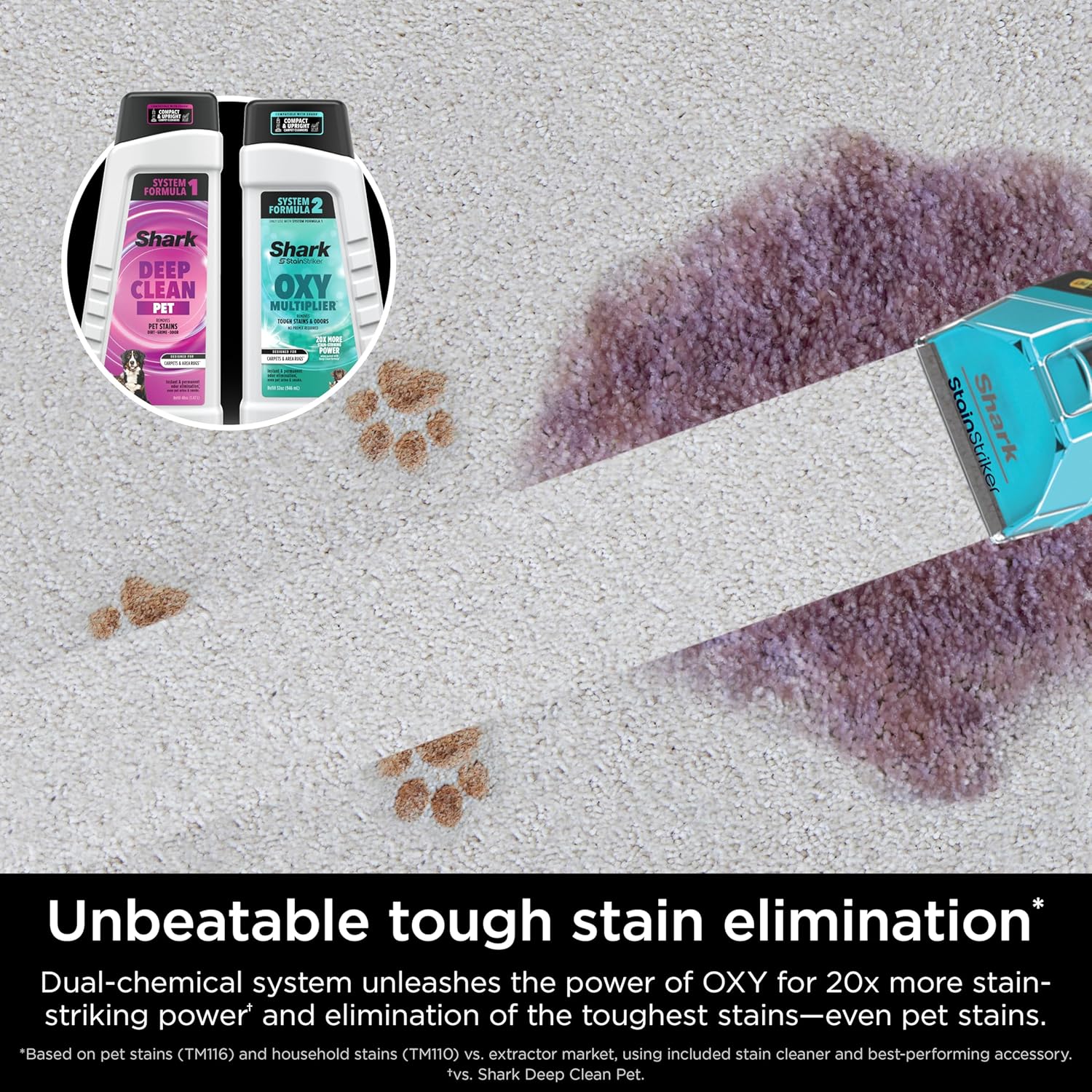 Shark CarpetXpert HairPro with StainStriker, Upright Carpet, Area Rug & Upholstery Cleaner, Perfect
