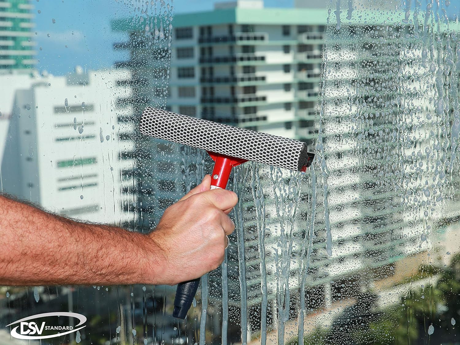 DSV Standard Window Squeegee for Window Cleaning, Window Cleaner Tool for Car Windshield, Shower