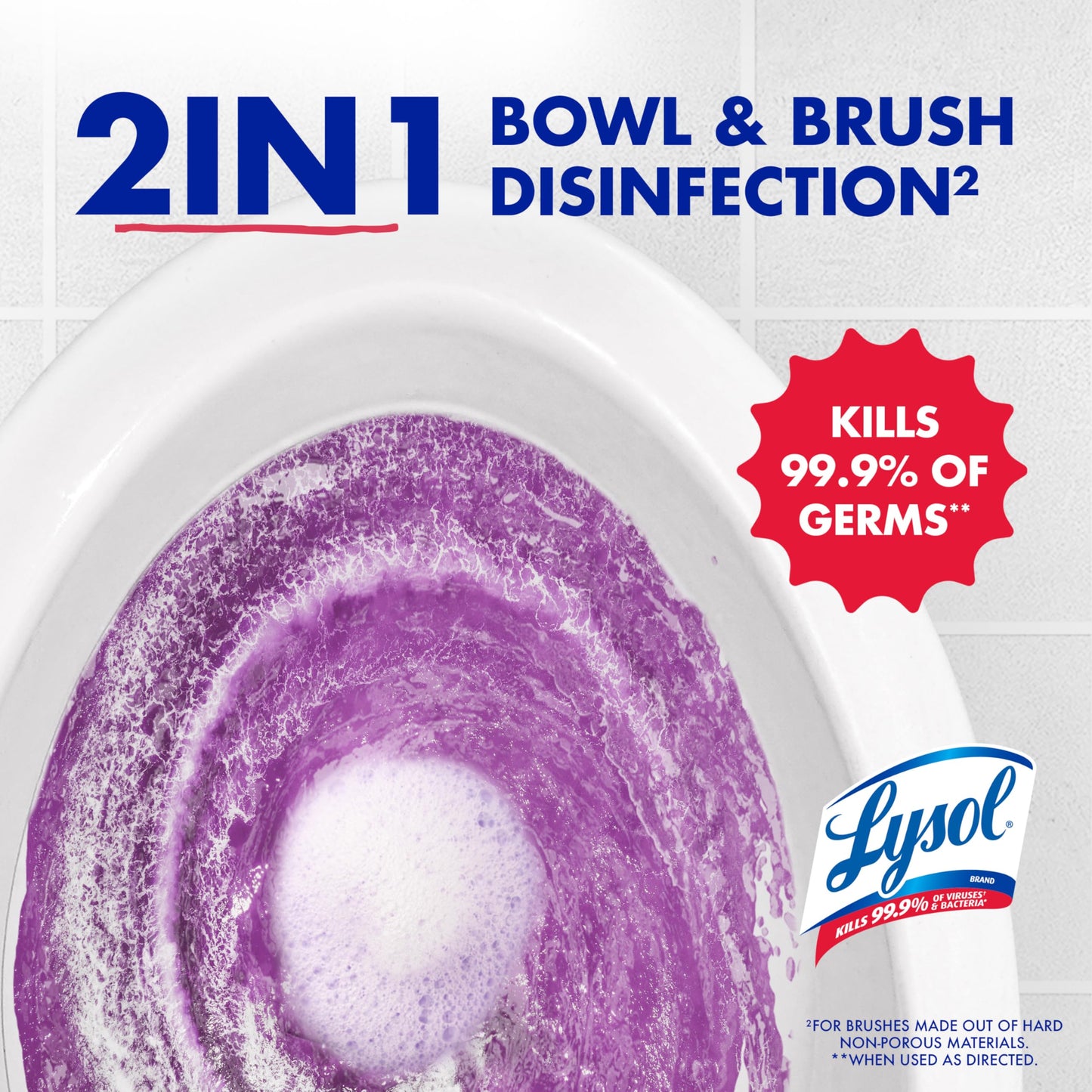 Lysol Toilet Bowl Cleaner Clinging Gel, Lavender Scent, 24 oz, 2 Pack