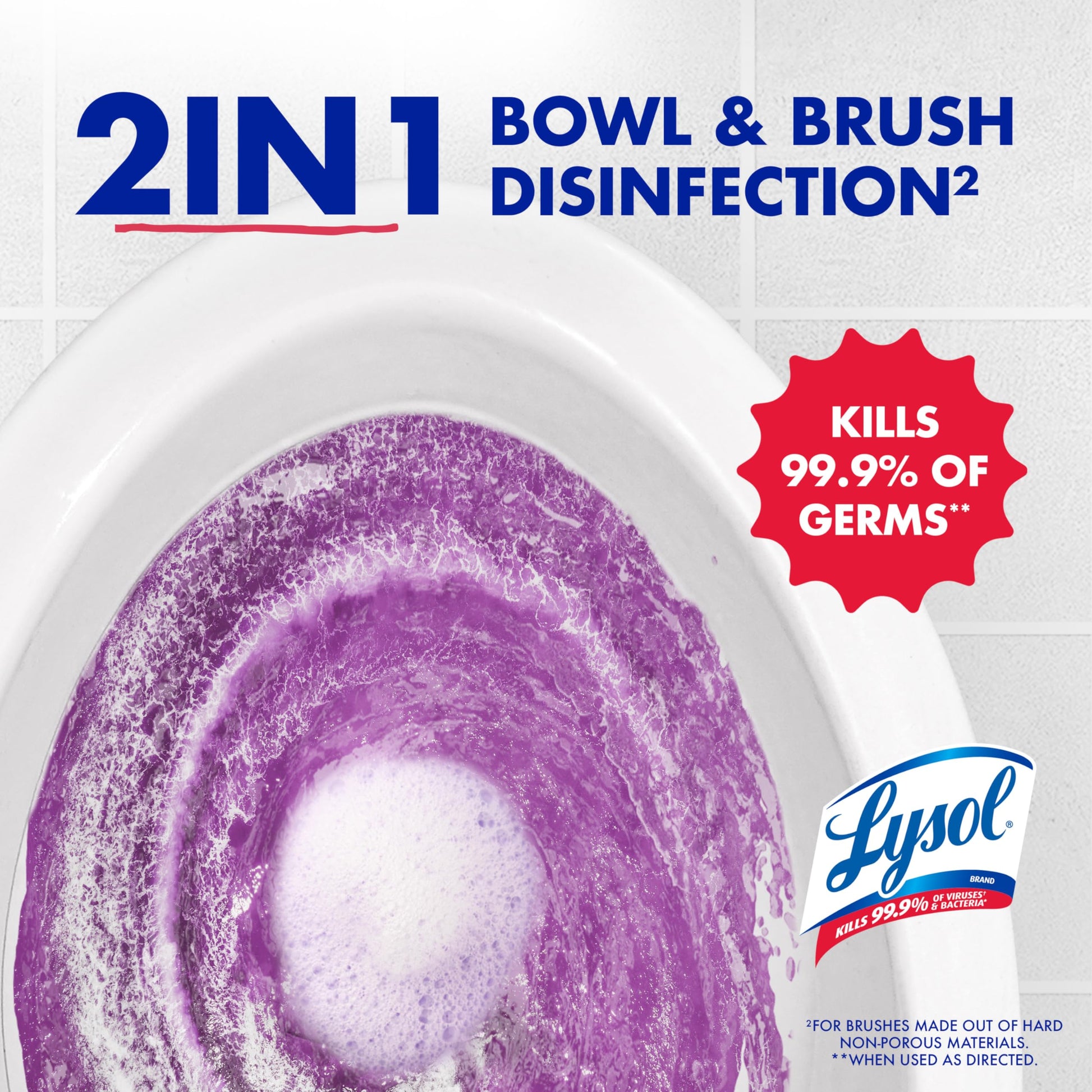 Lysol Toilet Bowl Cleaner Clinging Gel, Lavender Scent, 24 oz, 2 Pack