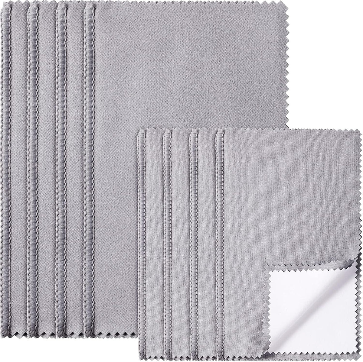 8 Pieces Large Jewelry Polishing Cloth Set Cleaning Cloths Silver Polishing Cleaning for Gold