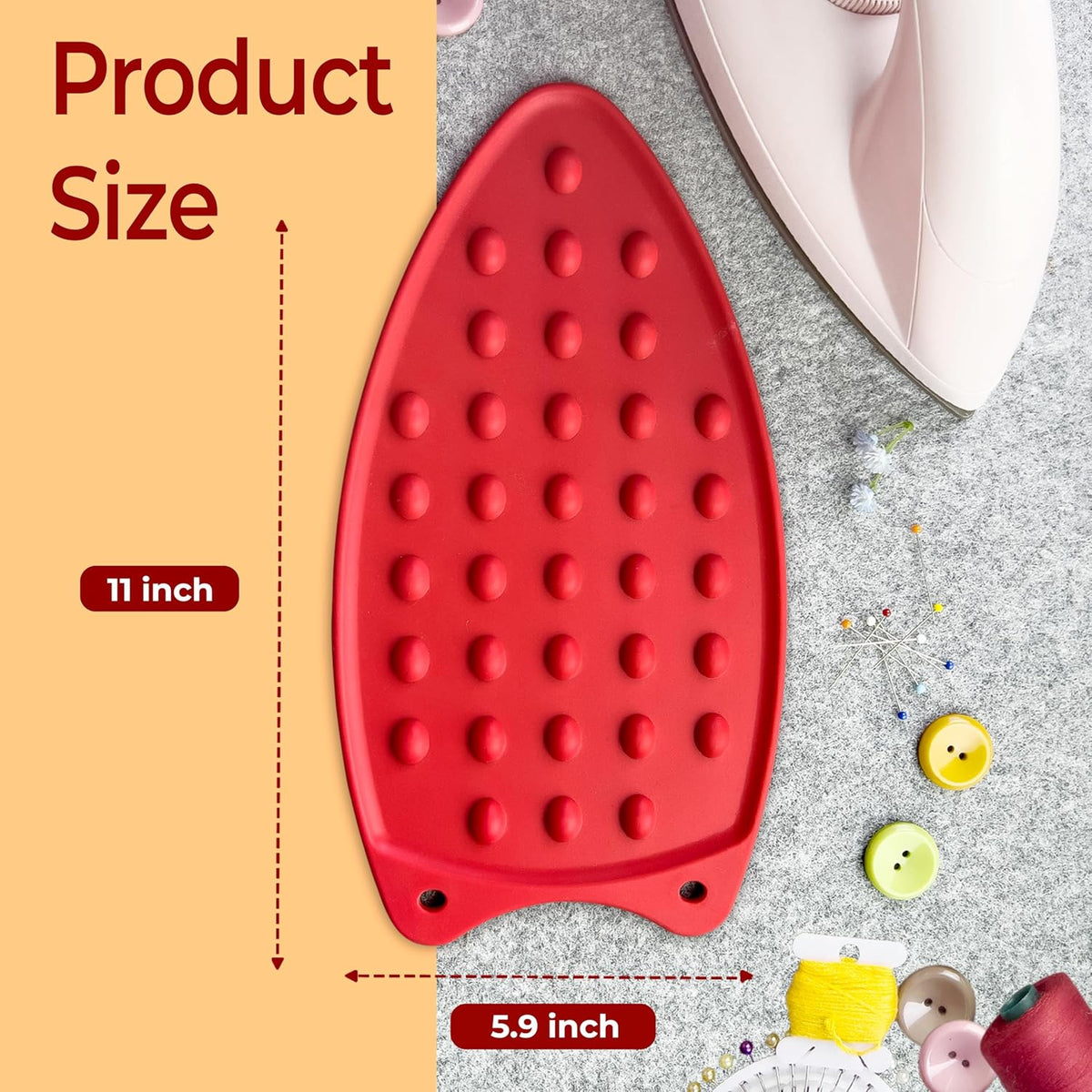 Savina Silicone Rest Pad for Ironing Board(2 Pack). Heat Resistant Pad, Thicker Version. Perfect