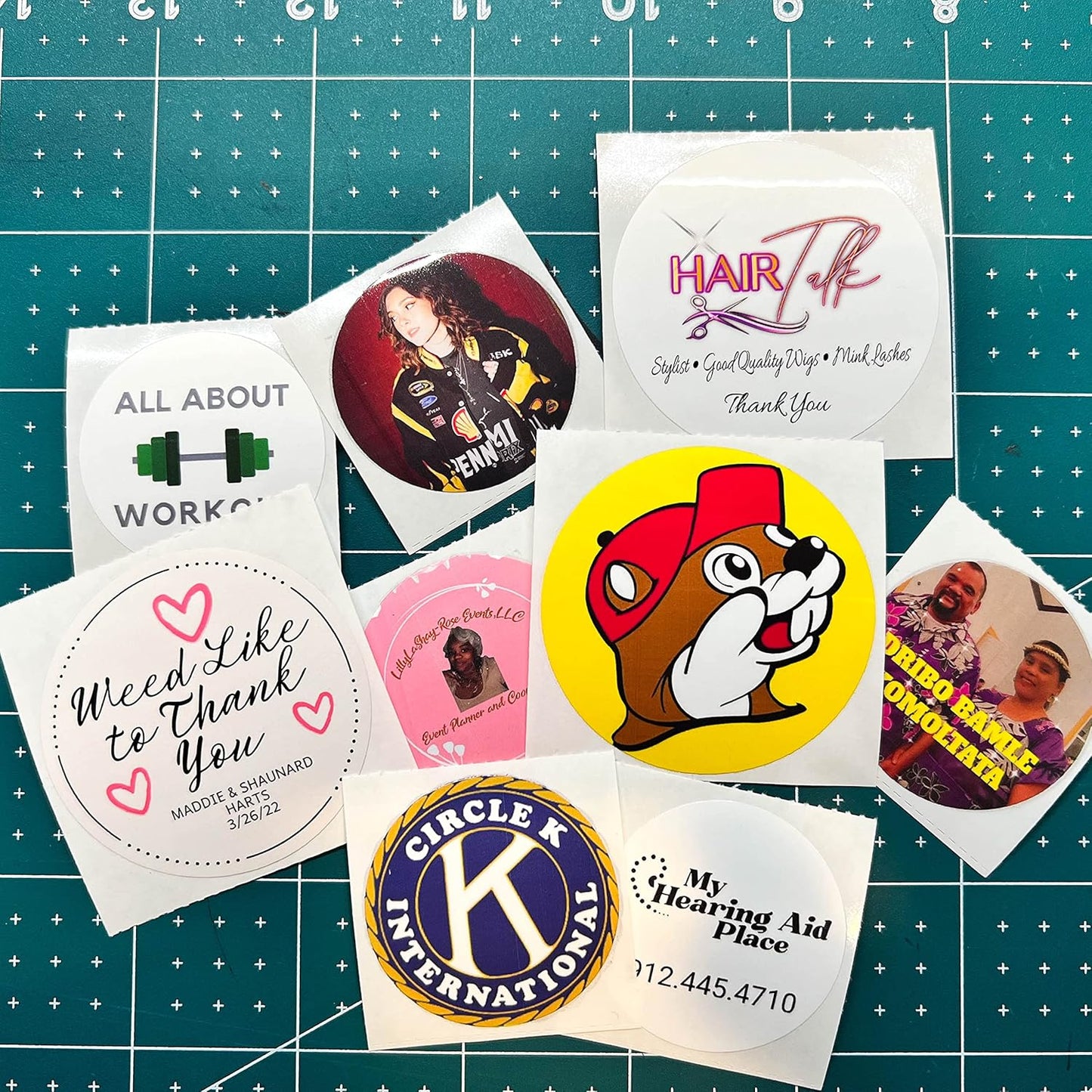150 Custom Circle/Square BOPP Roll Labels- Personalized Stickers for Business Logo, Party, Wedding