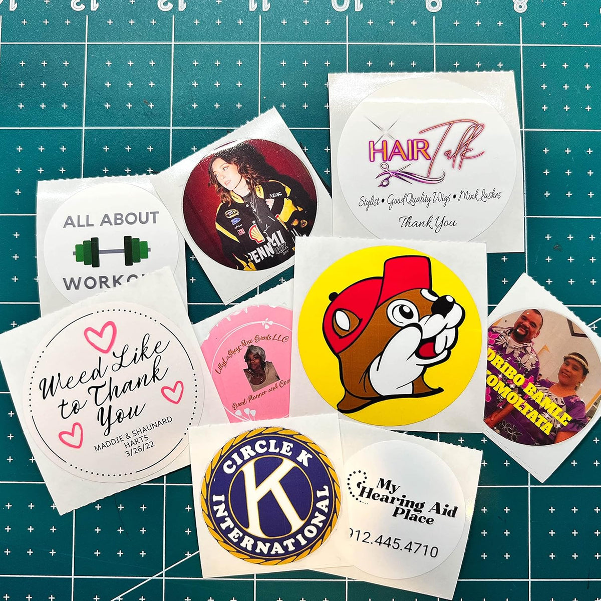 150 Custom Circle/Square BOPP Roll Labels- Personalized Stickers for Business Logo, Party, Wedding