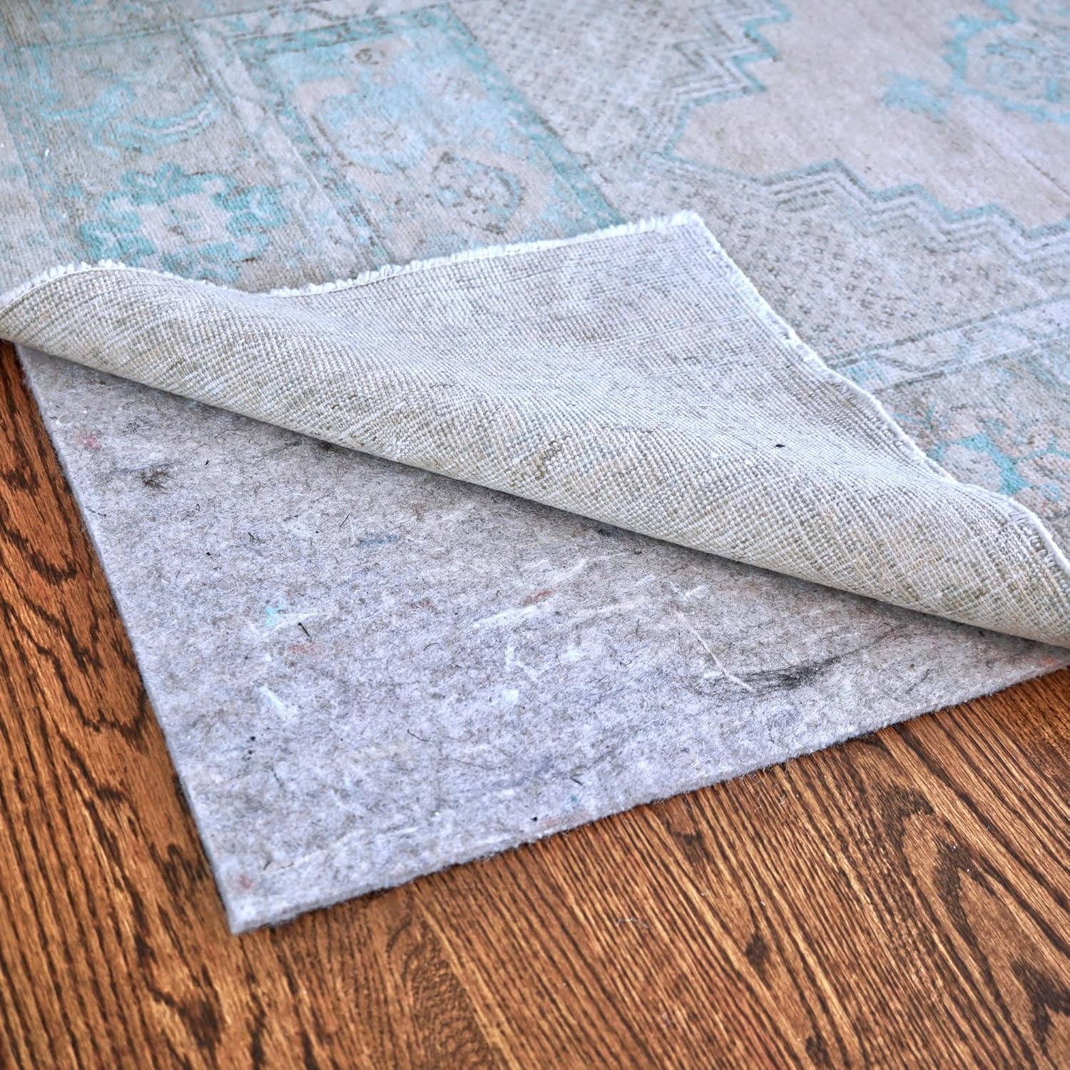 RUGPADUSA - Dual Surface - 10'x12' - 1/8" Thick - Felt + Rubber - Non-Slip Backing Rug Pad - Adds