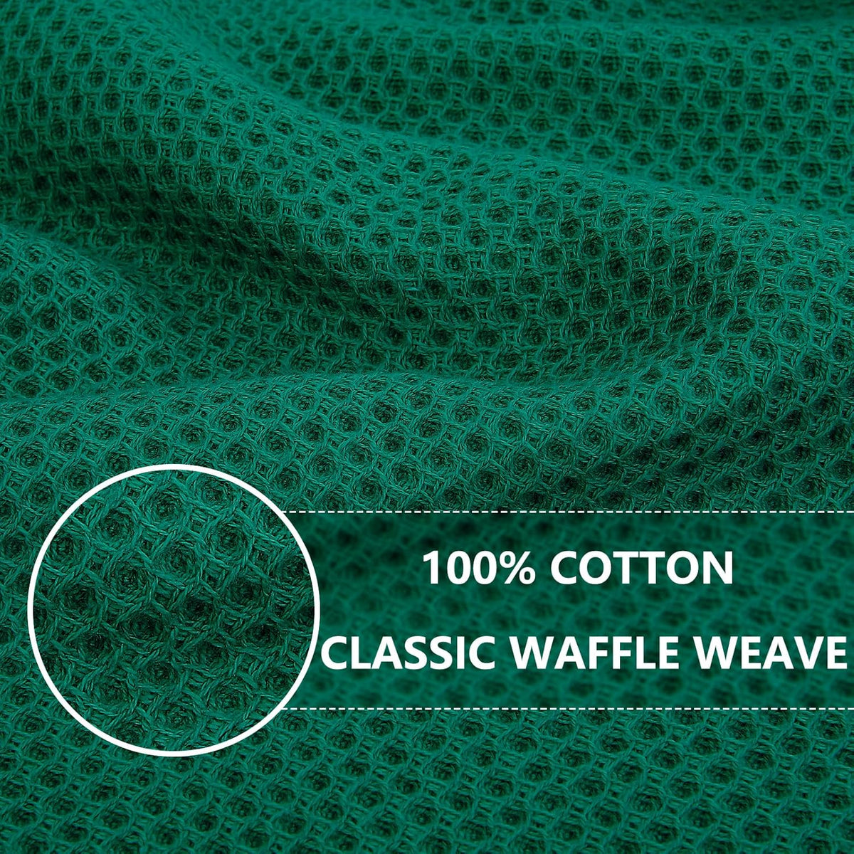 Homaxy 100% Cotton Waffle Weave Kitchen Dish Cloths, Ultra Soft Absorbent Quick Drying Dish Towels