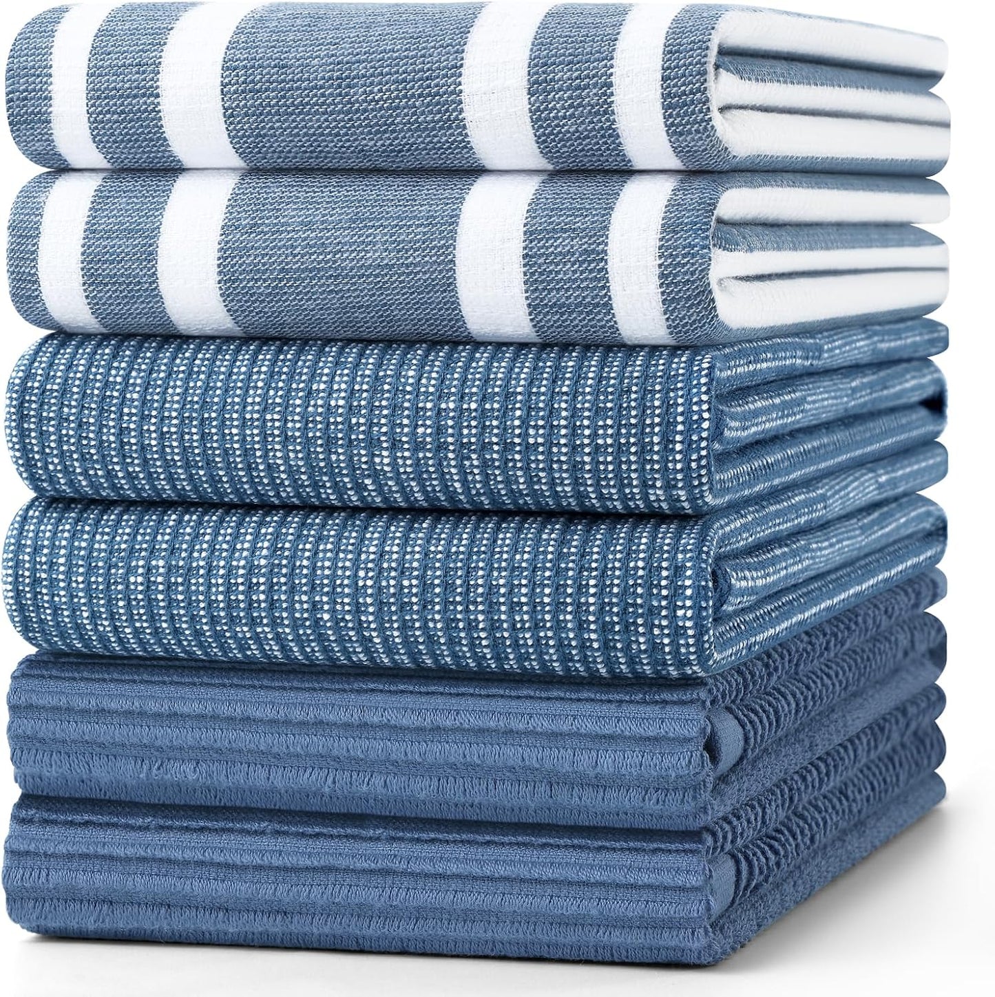 Homaxy Premium Kitchen Towels(18”x 28”, 6 Pack), Large Cotton 380 GSM Kitchen Hand Towels, Soft and