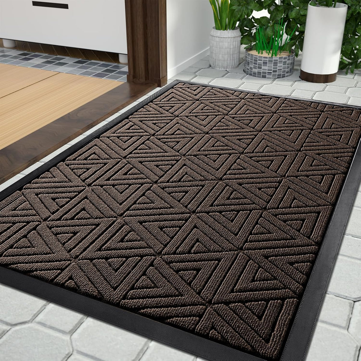 Yimobra Large Door Mat 36x24, All-Weather Waterproof Non-Slip Welcome Matt Outdoor, Heavy Duty Non