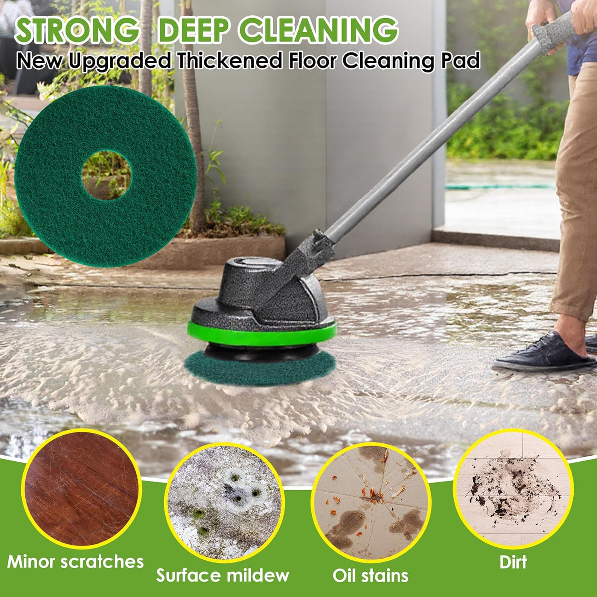 3 Pack 12" Floor Machine Pads Compatible with Oreck Commercial 550MC 437.056 Orbiter Scrubber