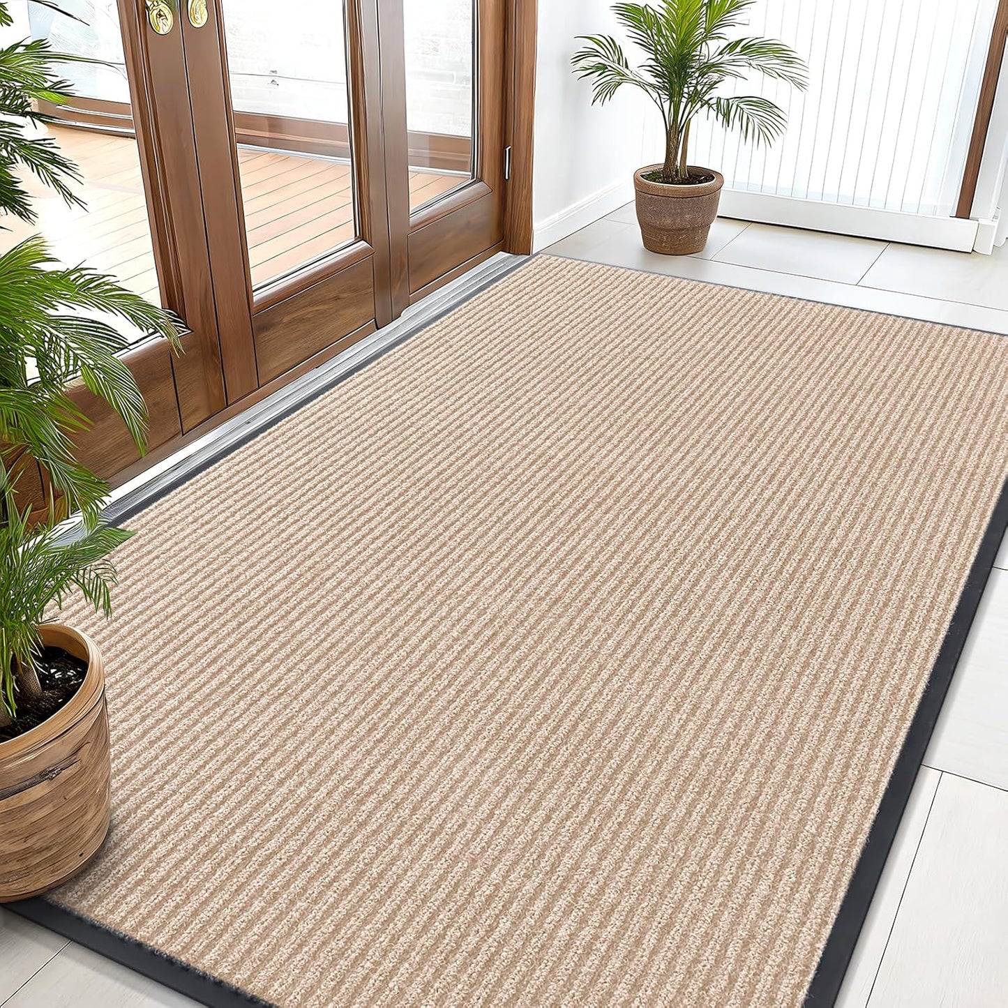 OLANLY Front Door Mat Indoor Outdoor Entrance, Waterproof Heavy Duty Doormat, Fade Resistant, Low
