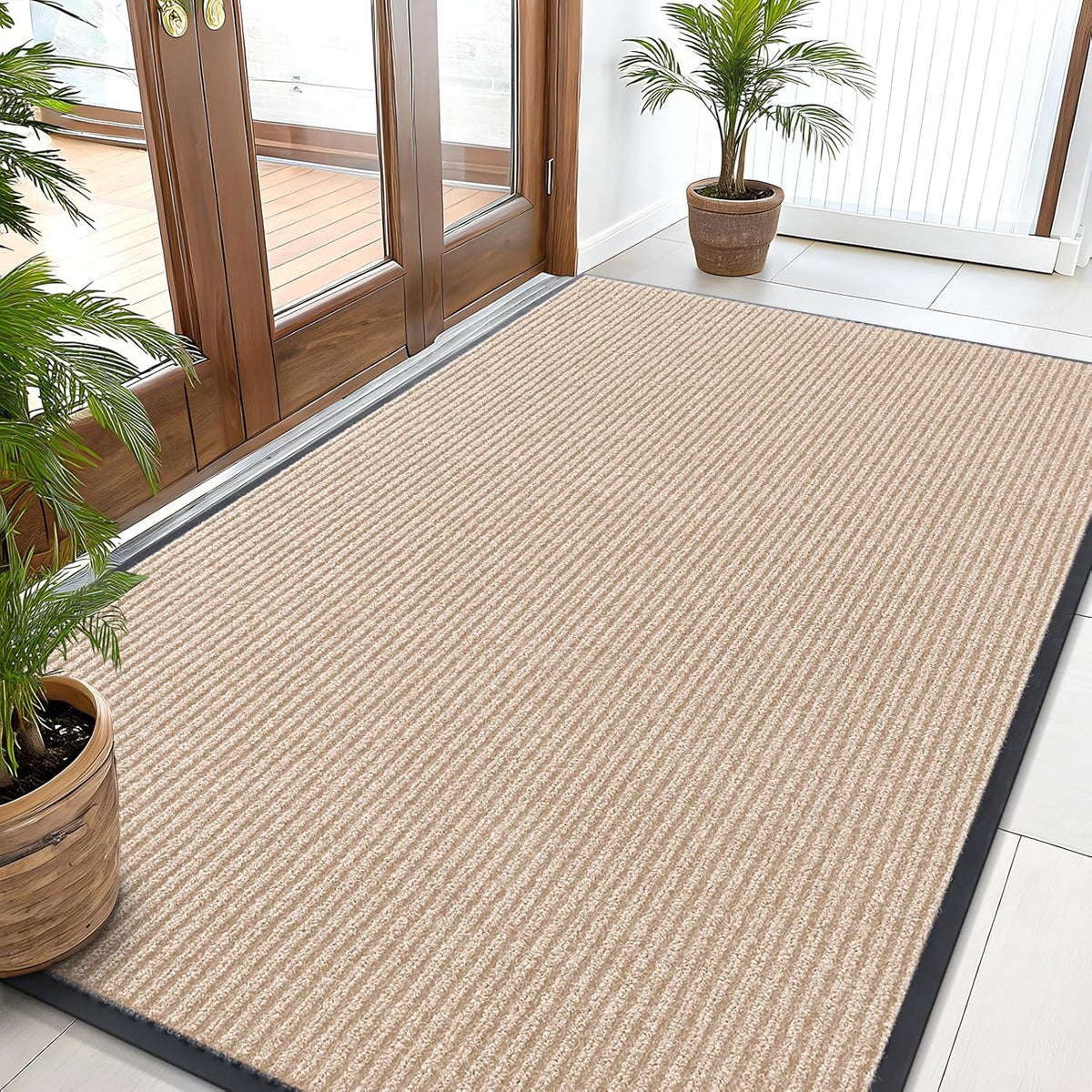 OLANLY Front Door Mat Indoor Outdoor Entrance, Waterproof Heavy Duty Doormat, Fade Resistant, Low