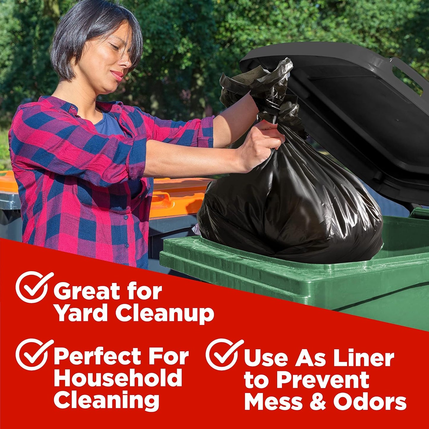 ToughBag 44 Gallon Commercial Trash Bags, 38x46” (100 COUNT) – 39, 40, 42 Gallon Contractor Bags