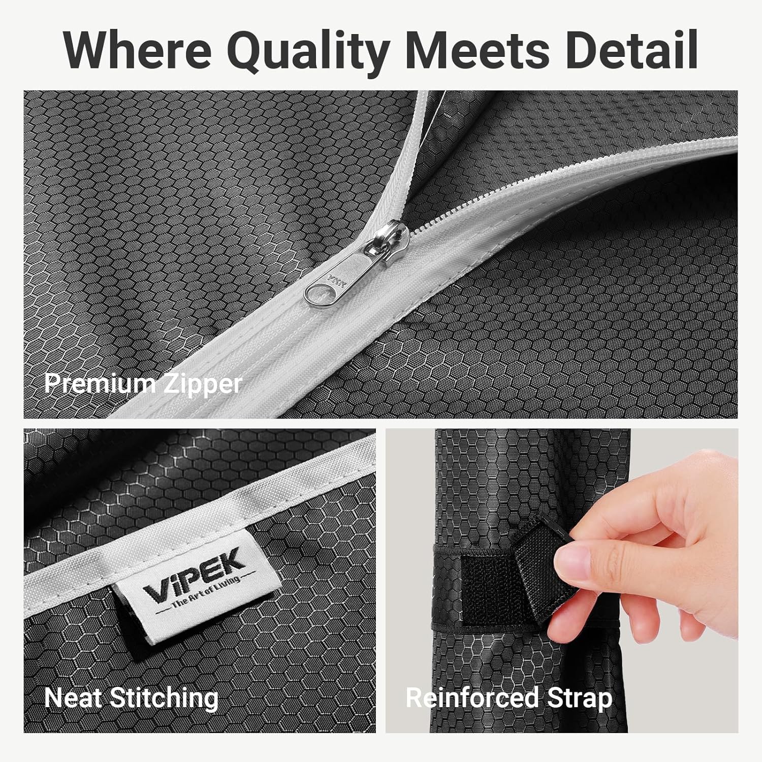 VIPEK V5C Heavy Duty Covered Clothes Rack Portable Closet Rack, Black Metal Clothing Rack with
