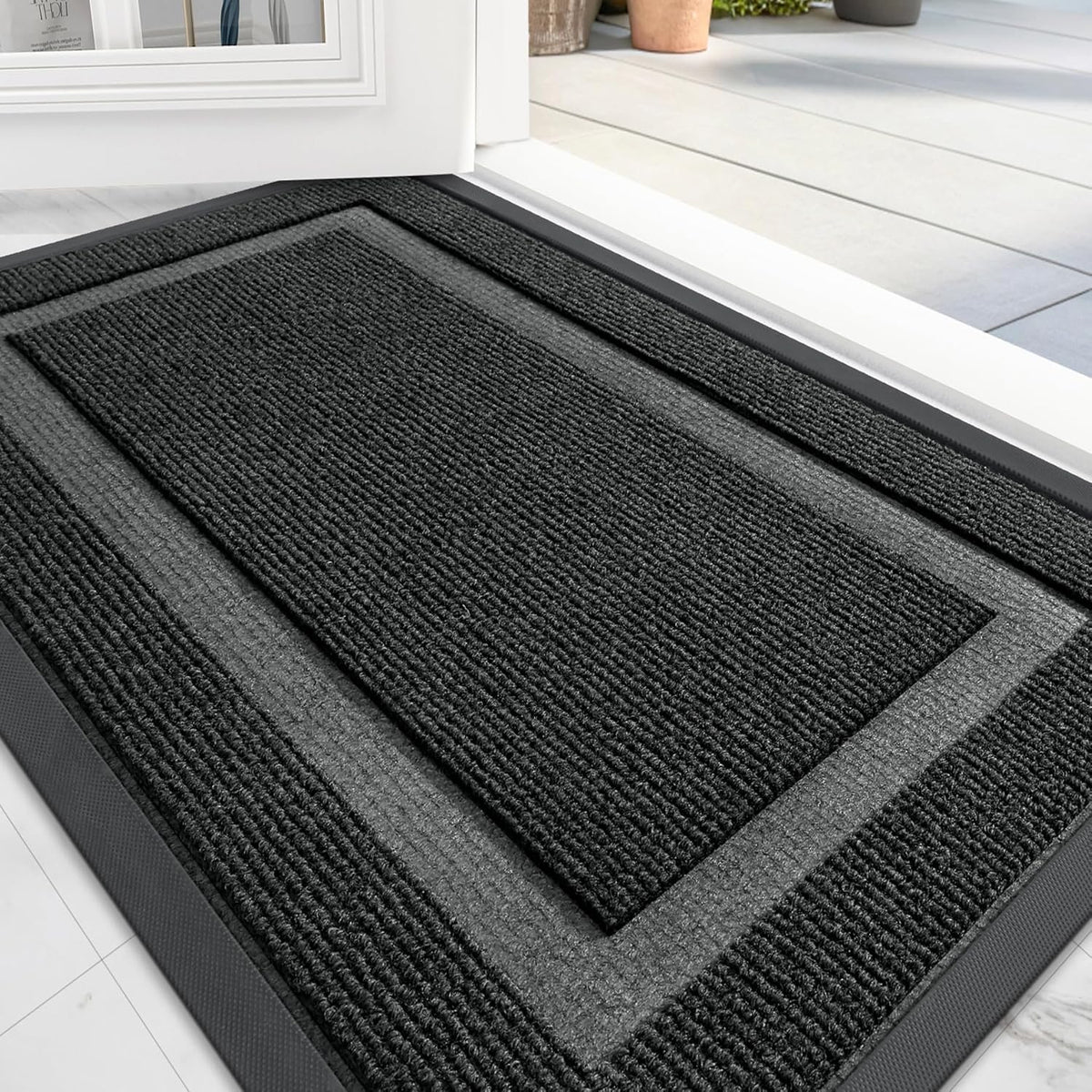 OLANLY Front Door Mat Indoor Outdoor Entrance, Waterproof All-Season, All-Weather Doormat, Sturdy