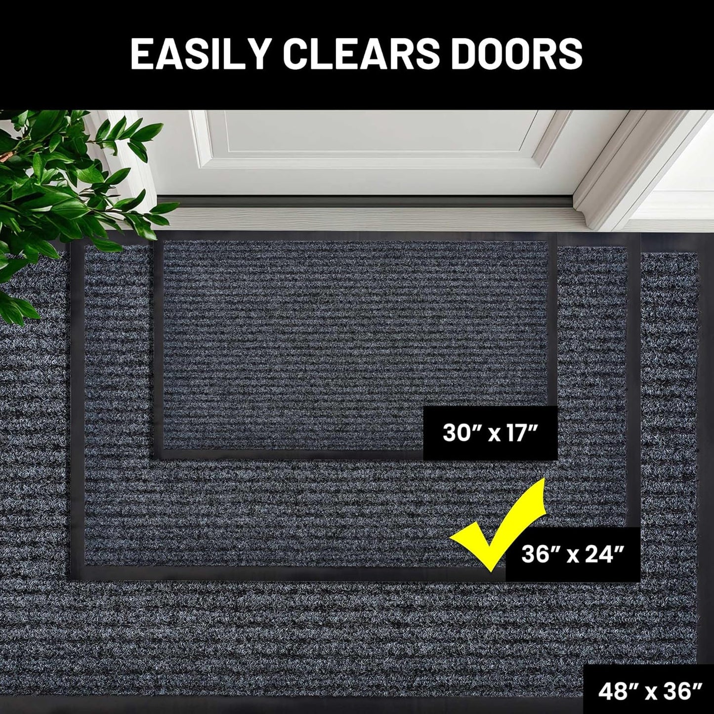 Sierra Concepts Front Door Mat Welcome Floor Mats - Entryway Indoor Outdoor Entrance Doormat