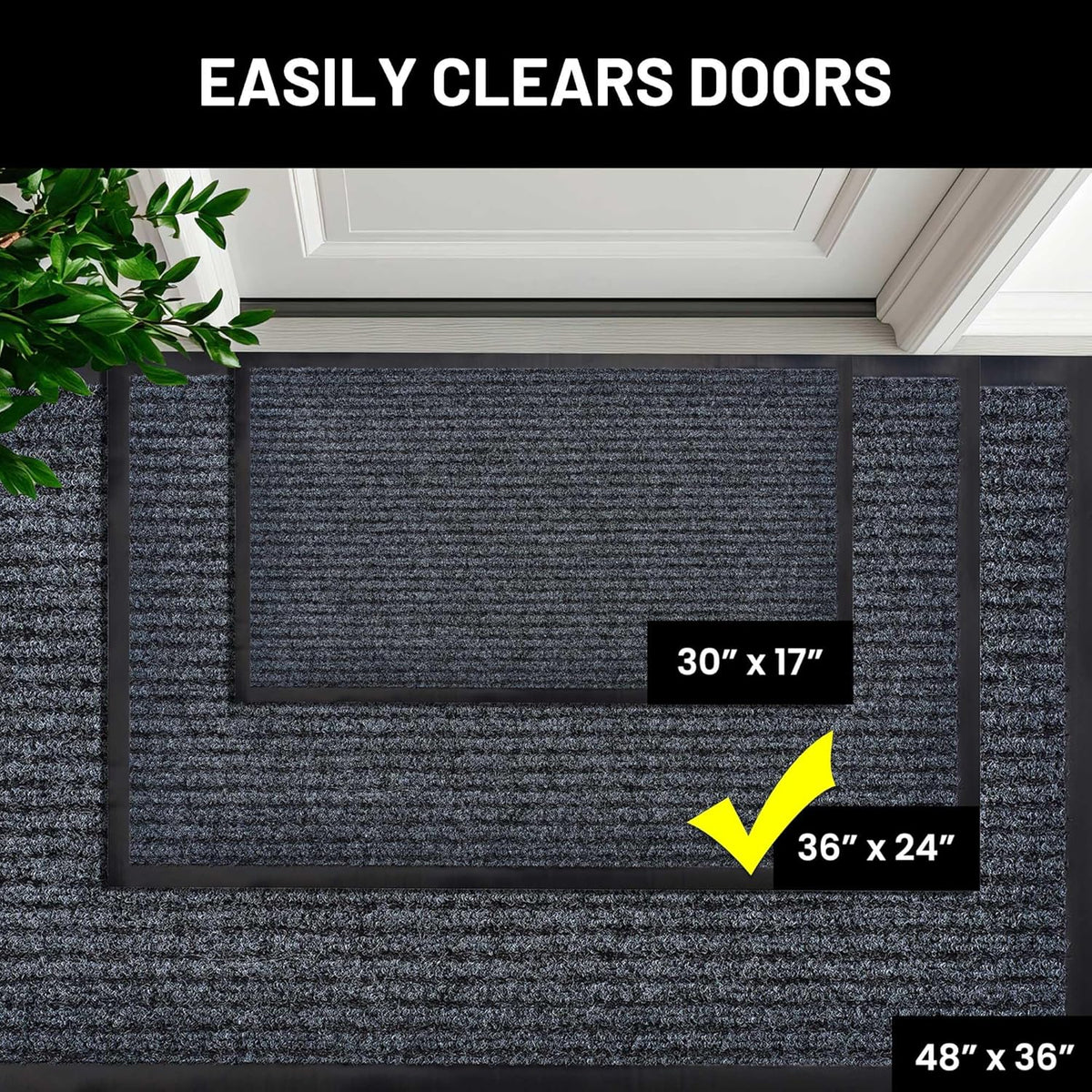 Sierra Concepts Front Door Mat Welcome Floor Mats - Entryway Indoor Outdoor Entrance Doormat