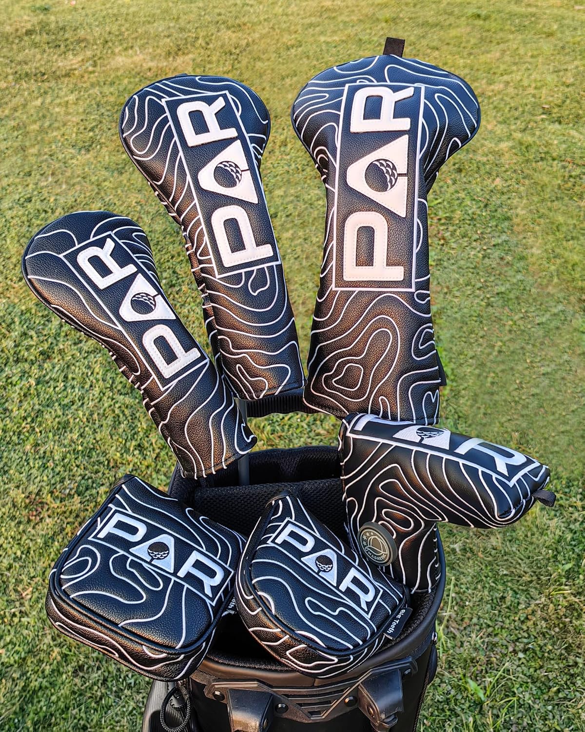 Big Teeth Golf Club Covers Full Set Driver Headcover Fairway Wood Hybrid Golf Club Iron Head