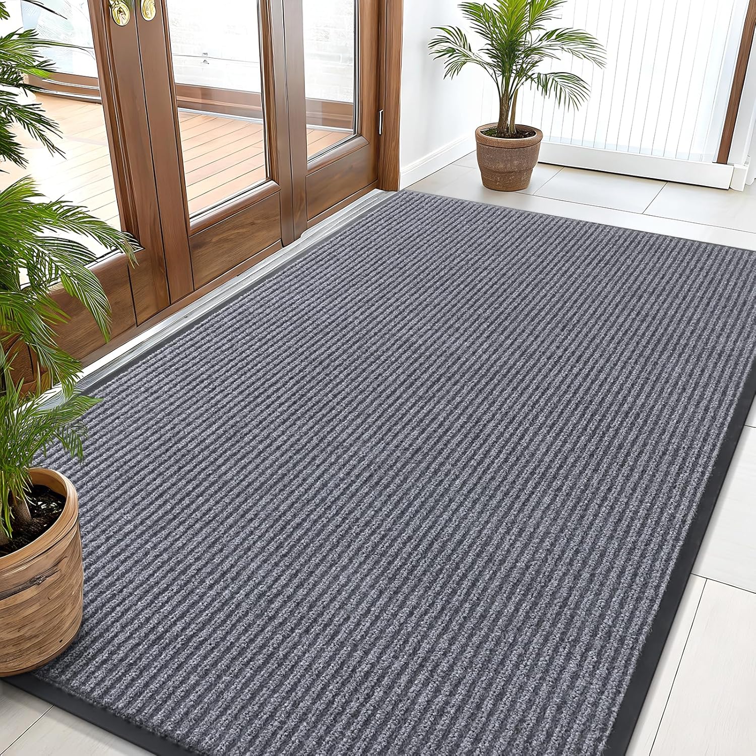 OLANLY Front Door Mat Indoor Outdoor Entrance, Waterproof Heavy Duty Doormat, Fade Resistant, Low