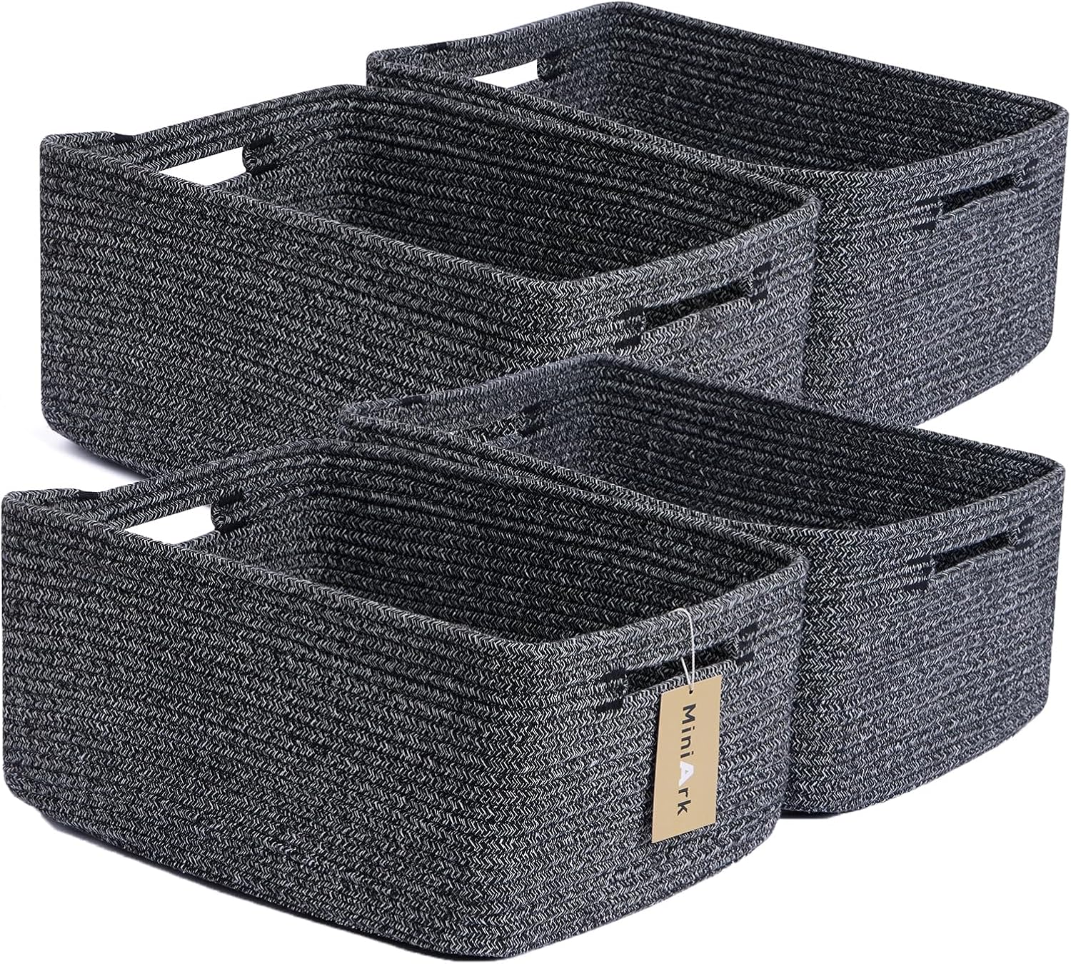 Large Storage Baskets for Organizing, Closet Shelf Baskets for Clothes Blanket Towels, Baby