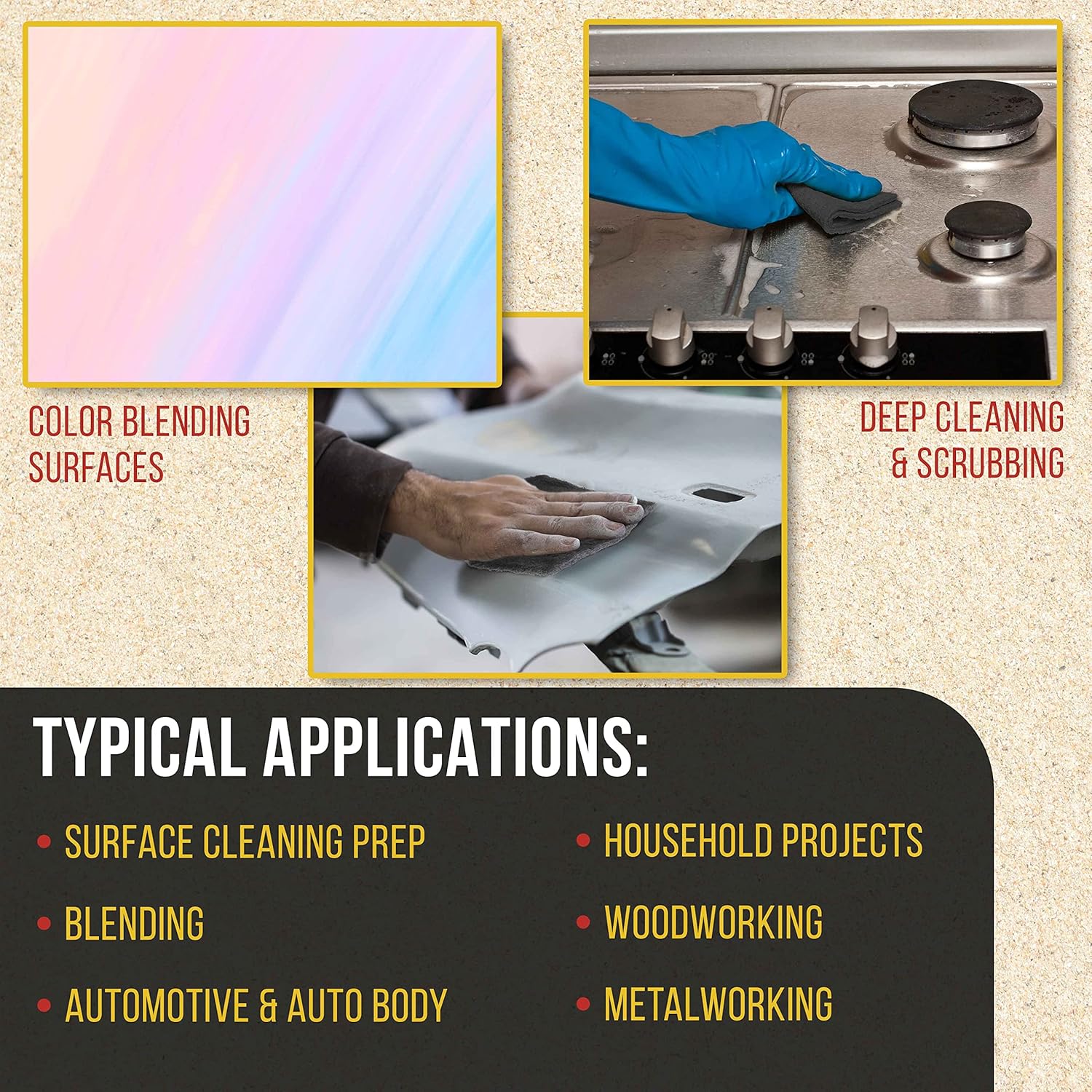 Dura-Gold Premium 6" x 9" Gray Ultra Fine General Purpose Scuff Pads, Box of 10 - Final Scuffing