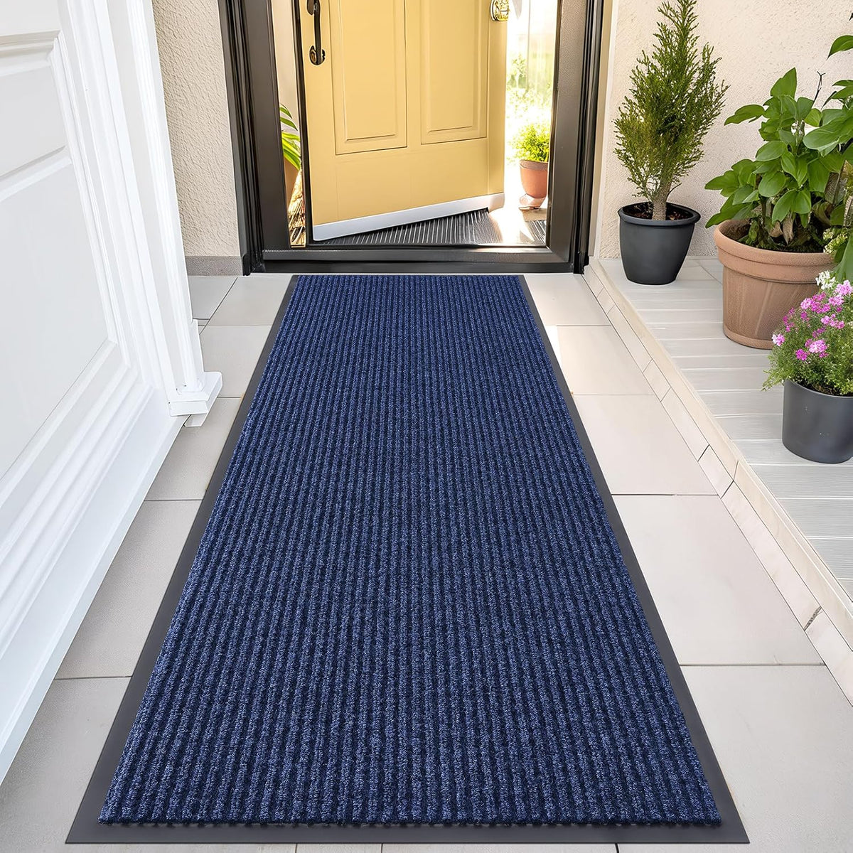 OLANLY Front Door Mat Indoor Outdoor Entrance, Waterproof Heavy Duty Doormat, Fade Resistant, Low