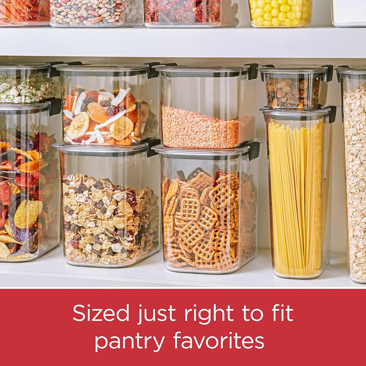 Rubbermaid Brilliance Pantry Airtight Food Storage Container, BPA-Free 7.8 Cup, Ideal for Brown